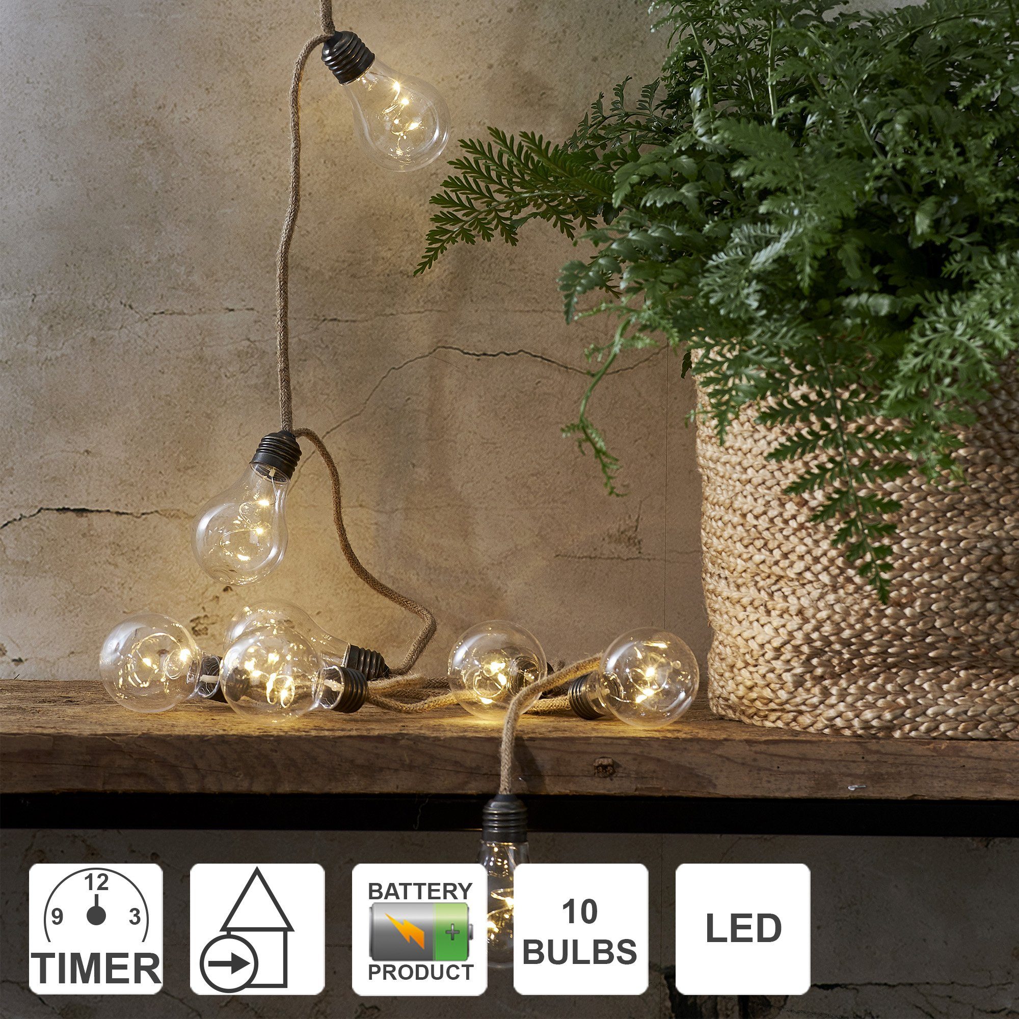 STAR TRADING LED-Lichterkette Jutta, Star Trading LED Lichterkette Batterie günstig online kaufen