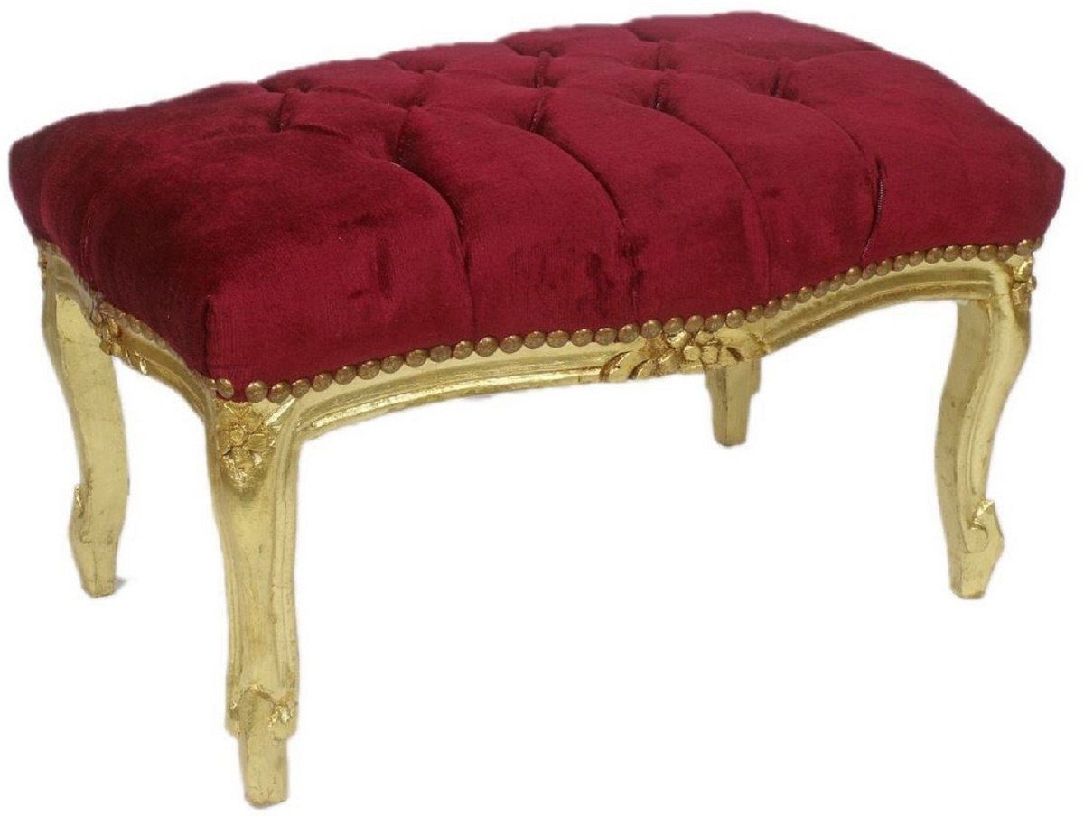 Casa Padrino Hocker Barock Fußhocker Bordeauxrot günstig online kaufen