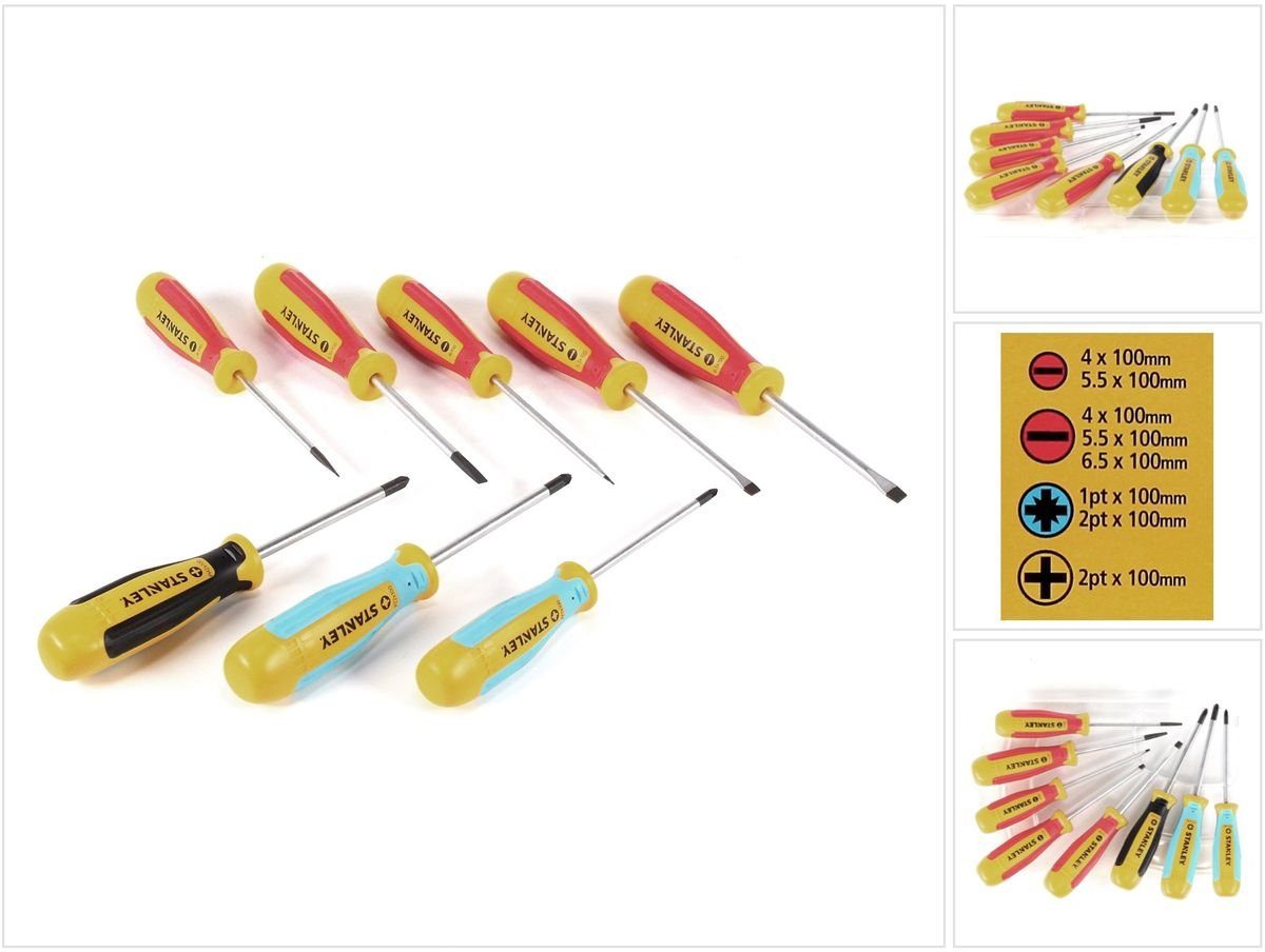 STANLEY Schraubendreher Schraubendreher Set 8 tlg. in Transportbox (STA062200)