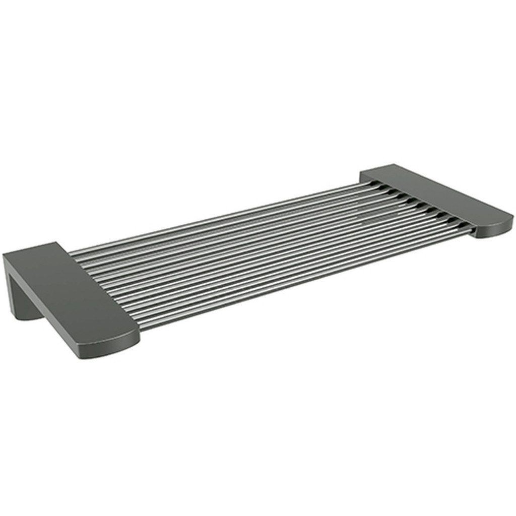 BRILLANTBAD® Duschablage BAPHIT Duschablage Edelstahl Messing Metallic Grau matt Bad >> Bohren