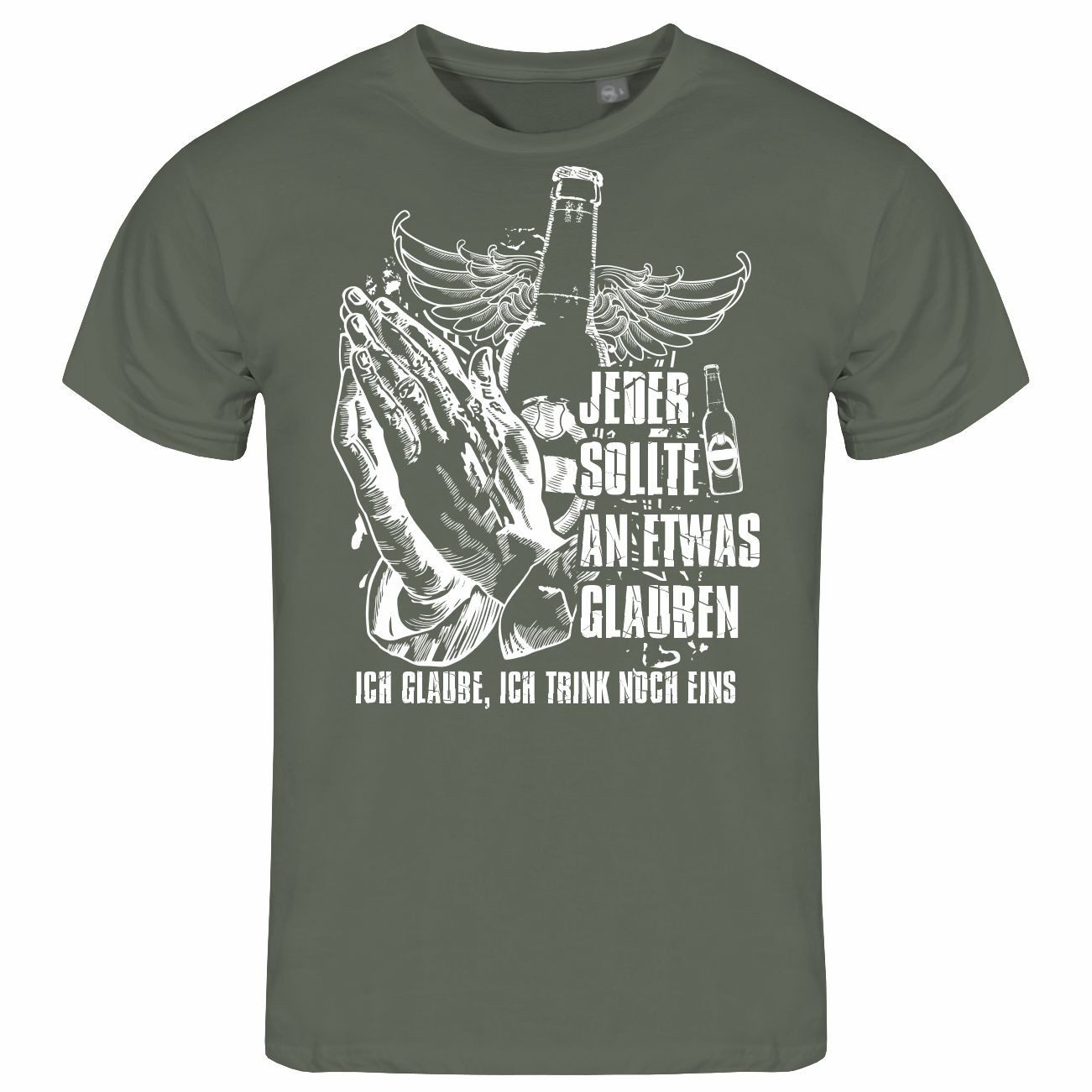 deinshirt Print-Shirt Herren T-Shirt Ich glaube günstig online kaufen