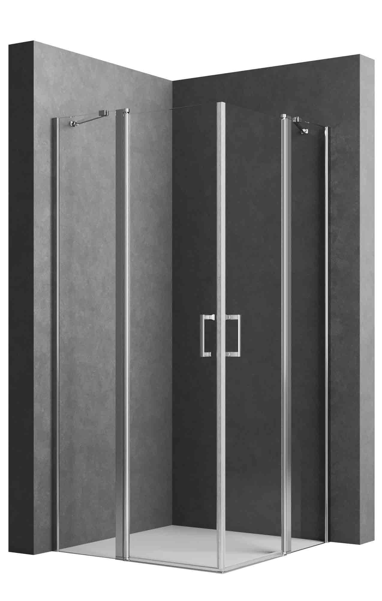 Boromal Eckdusche Duschkabine 90x90 Pendeltür 80x80 Eckeinstieg Schwingtüre günstig online kaufen