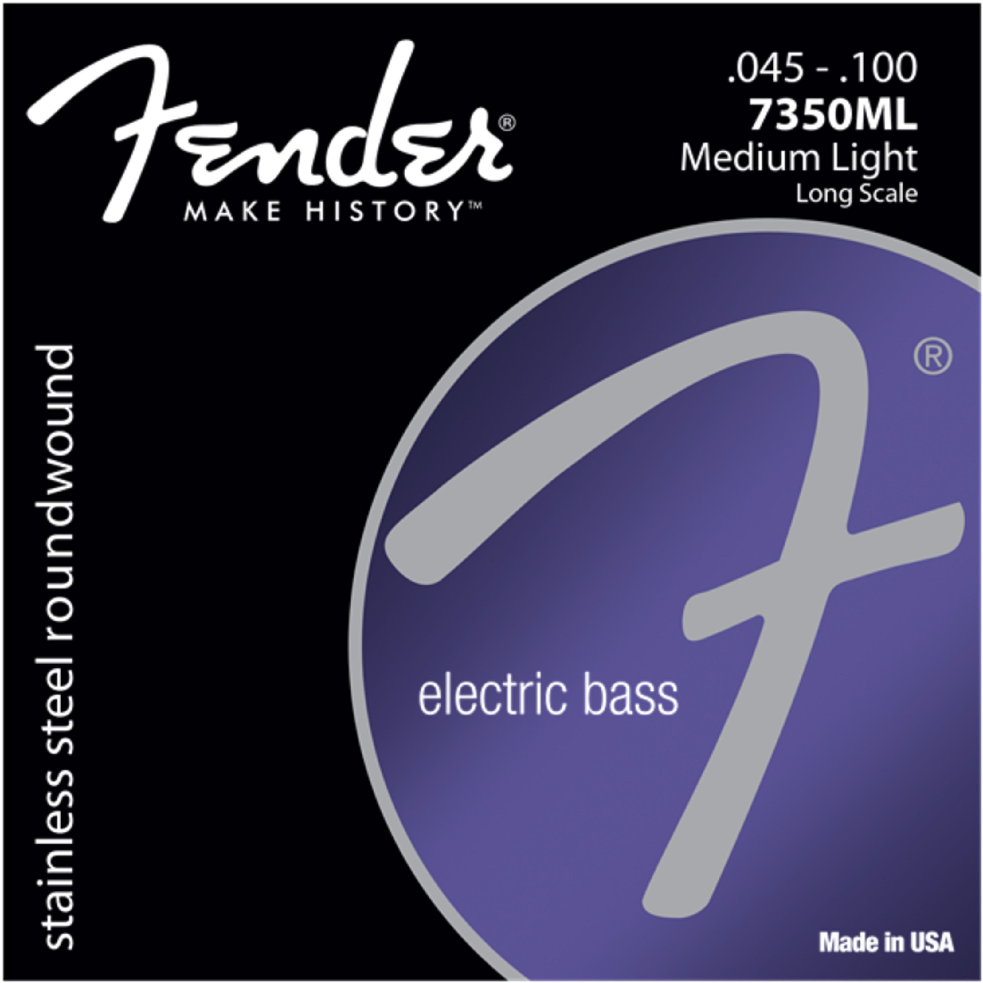 Fender Saiten, Strings 7350ML 45-100 Stainless Steel Roundwound - Saitensatz für