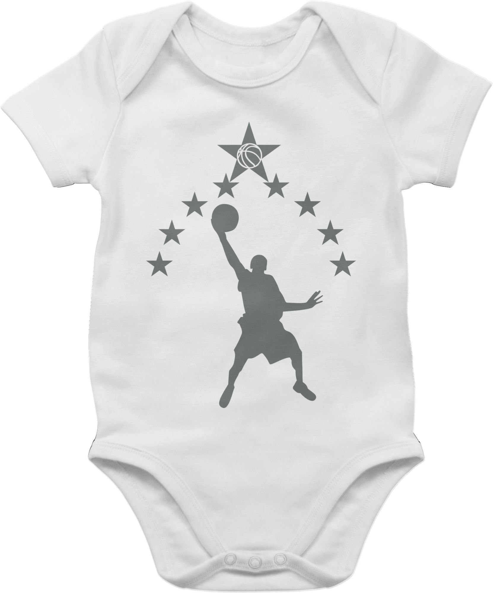 Kinder Mädchen (Gr. 50 - 92) Shirtracer Shirtbody Basketball Sterne - Sport & Bewegung Baby - Baby Body Kurzarm Kleidung Strampl