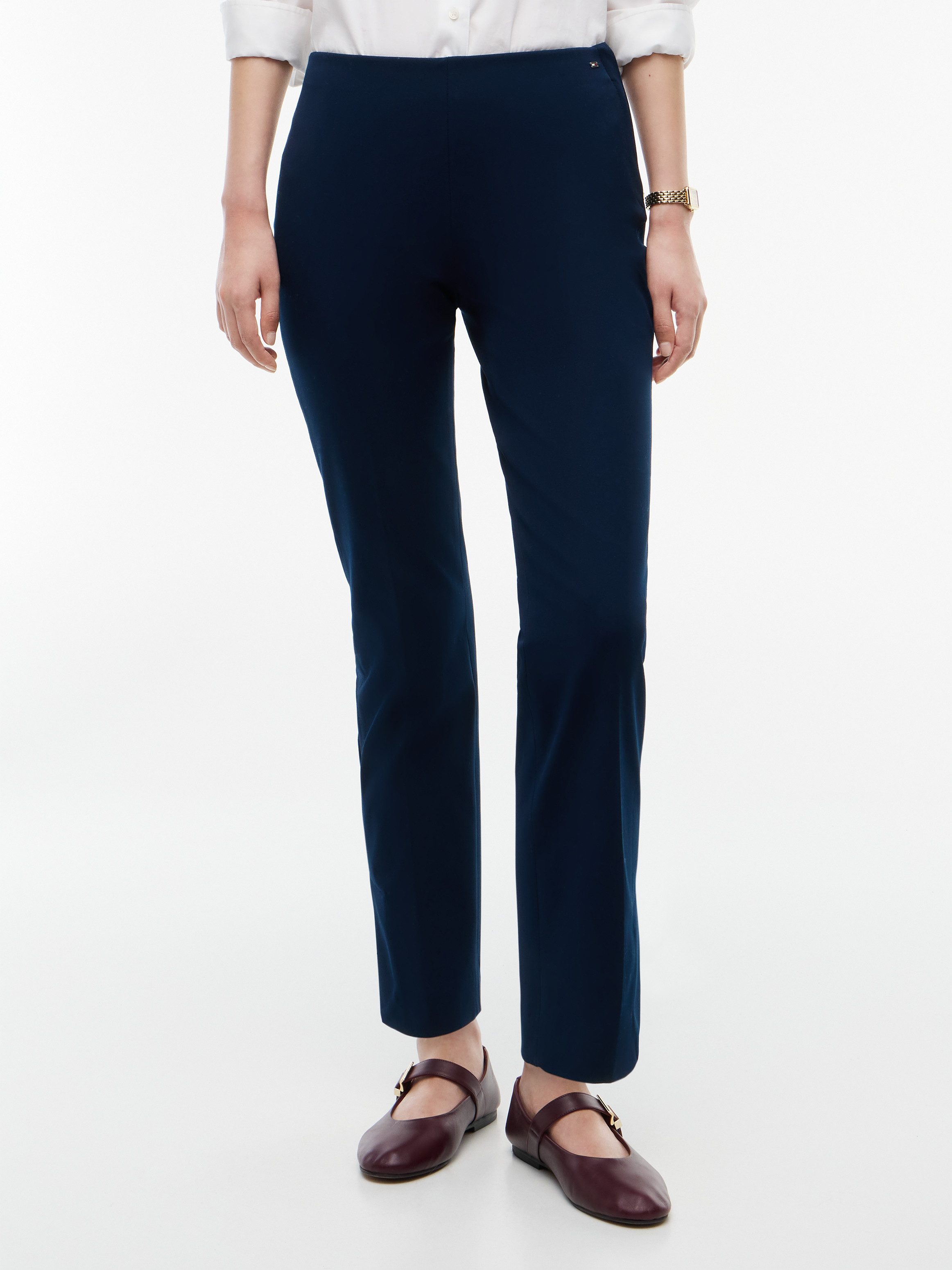 Tommy Hilfiger Anzughose GABARDINE ZIP SLIM PANT Baumwollmischung, slim fit