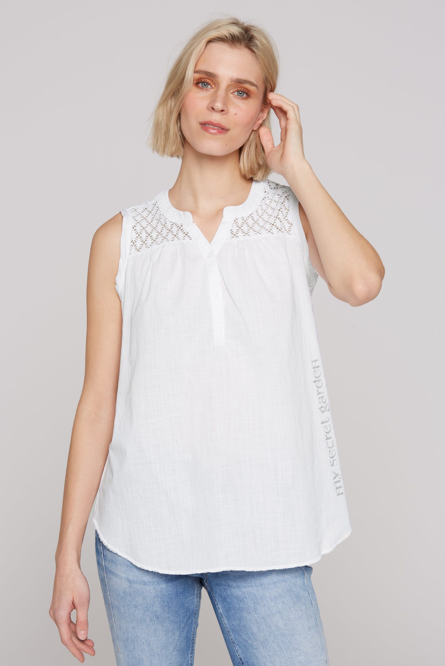 SOCCX Blusentop SOCCX Ärmellose Bluse mit günstig online kaufen