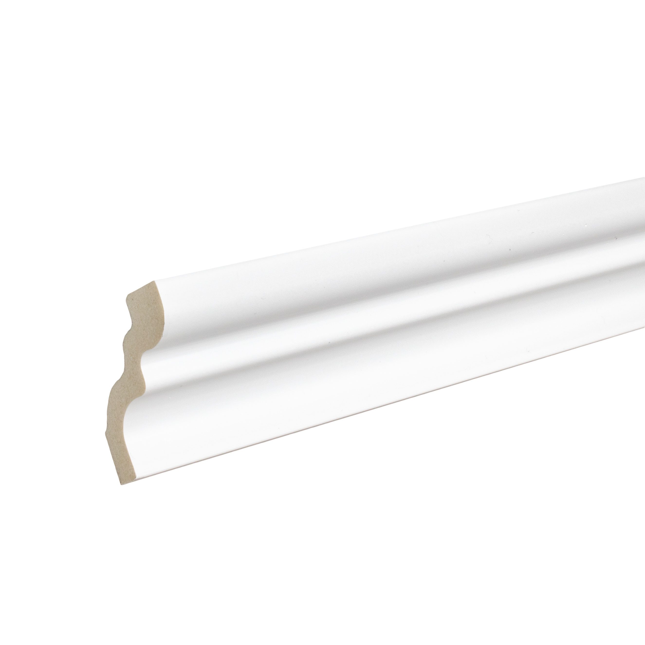 PROVISTON Stuckleiste Deckenleiste, 42 x 49 x 2000 mm, modern, kleben, schrauben, nageln, Kunststoff, 1-St.