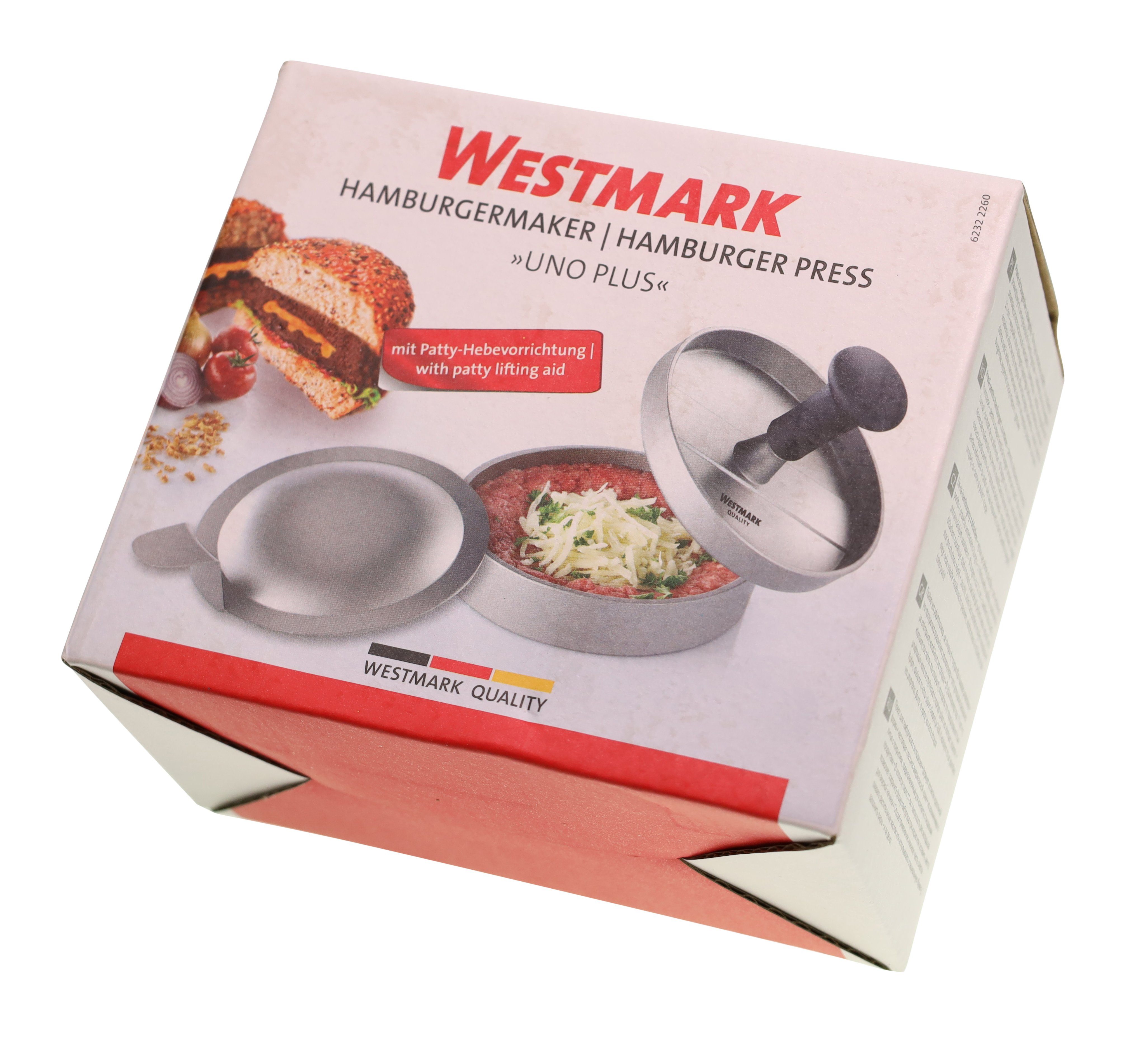 Uno Hamburgermaker, 62322260 Hamburger Westmark Plus WESTMARK Spülmaschineng Aluminium, Maker