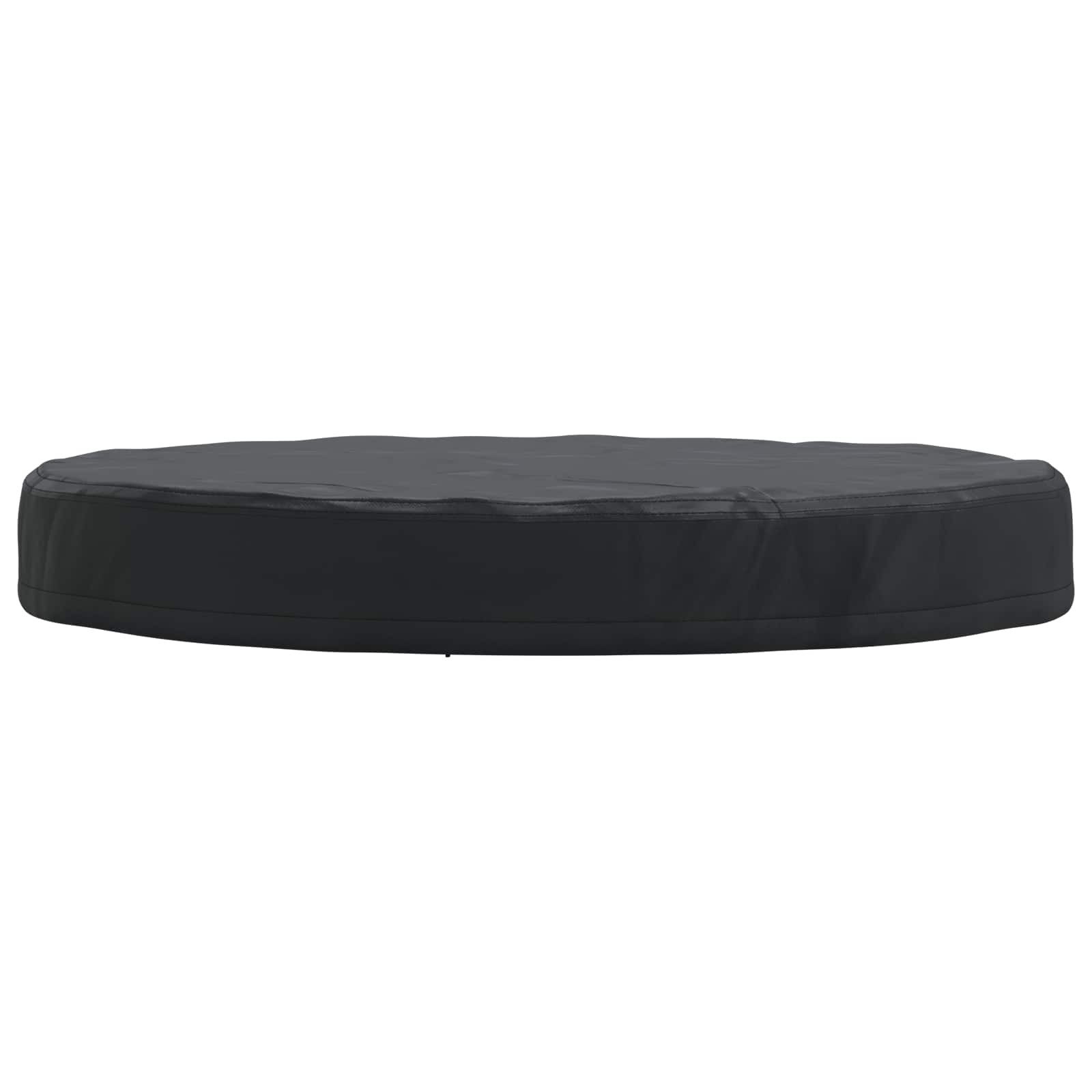 vidaXL Gartenmöbel-Schutzhülle Abdeckung für den Tisch im Freien 62 x 62 x 10 cm Rund Schwarz (1-St) – Bild 5 von 5