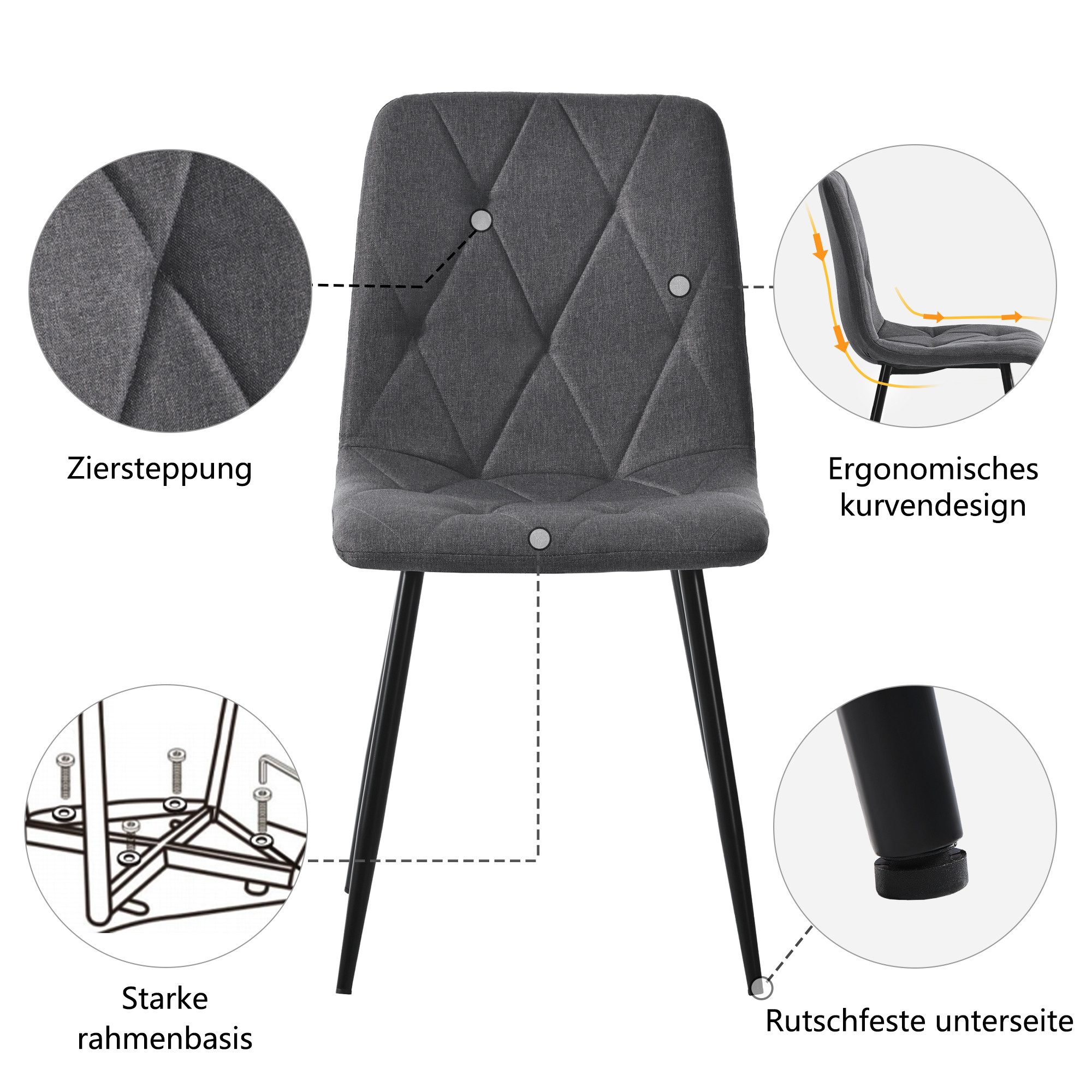 i@home Essgruppe 117×68cm Esstisch mit 4 günstig online kaufen