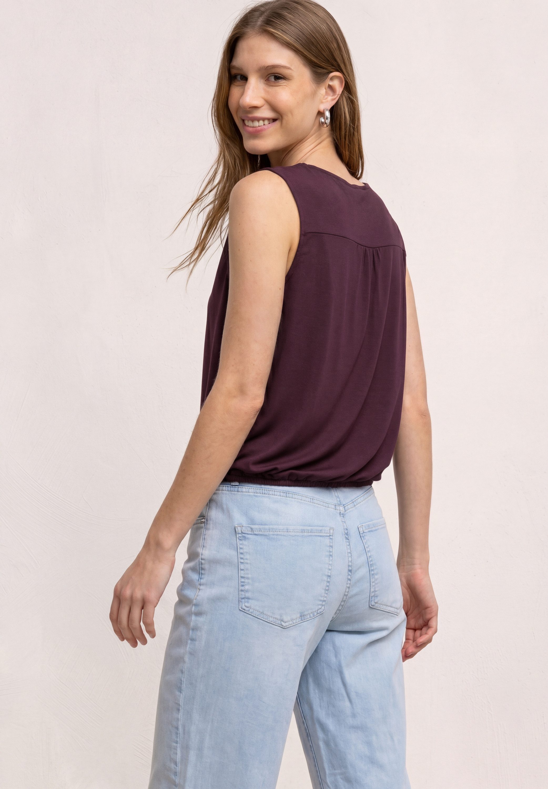 STREET ONE Shirttop Sommertop mit Elastiksaum – Bild 2 von 5