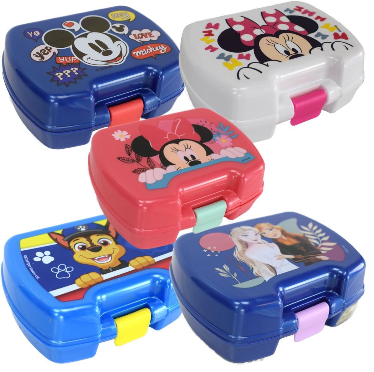 Stor Lunchbox Brotdose Dose 11 x 8,5 x 4 cm Micky Maus Minnie Maus Paw Patrol Frozen, Kunststoff, mini