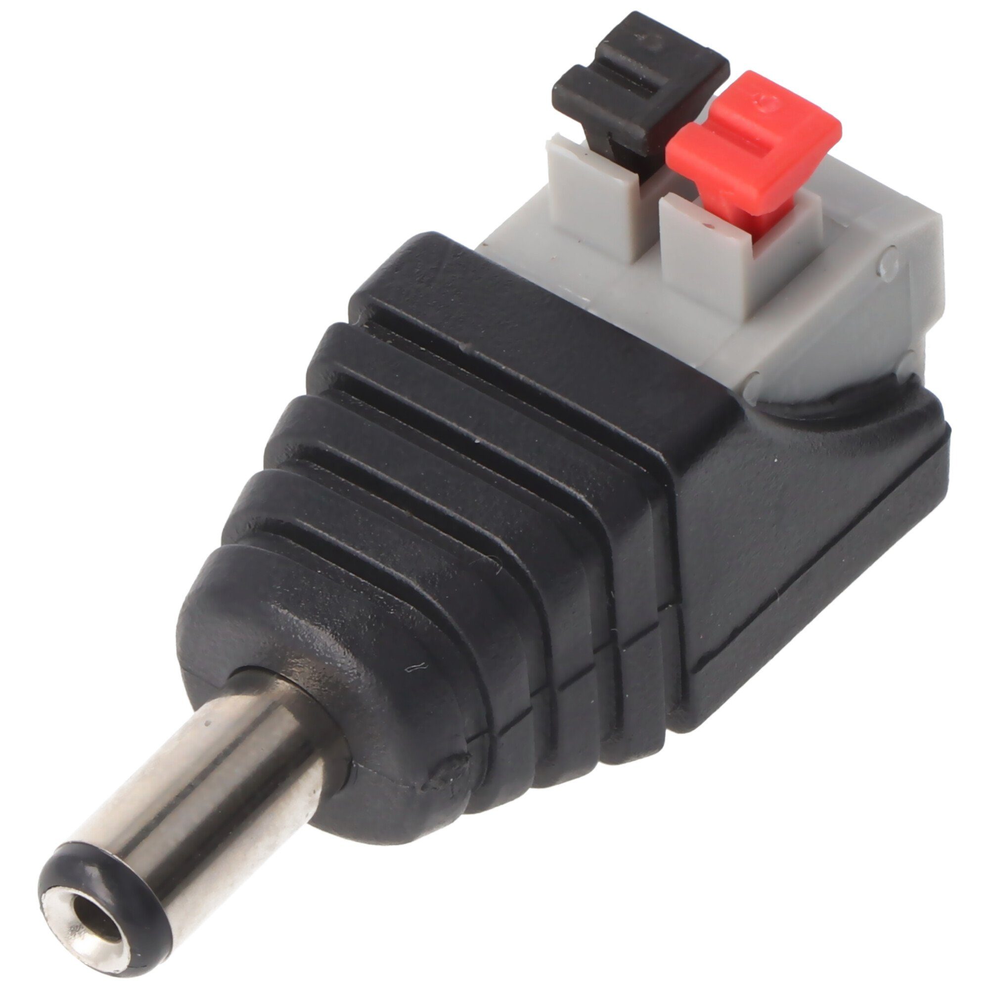 Goobay Terminal Block 2-pin auf DC-Stecker 5,50 x 2,10 mm mit Push-down-Klem USB-Kabel