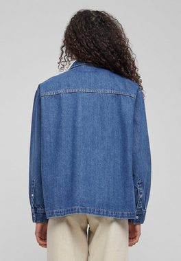 URBAN CLASSICS Langarmhemd Urban Classics Damen Ladies Oversized Denim Shirt