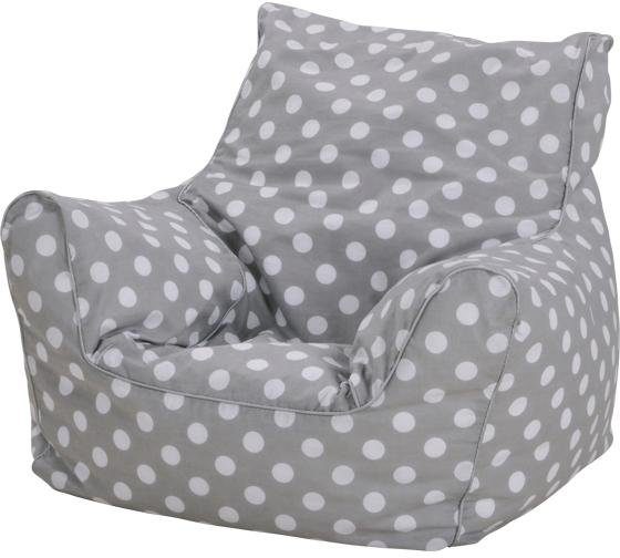 Knorrtoys® Sitzsack Dots, Grey, für Kinder; Made in Europe | Sitzsäcke