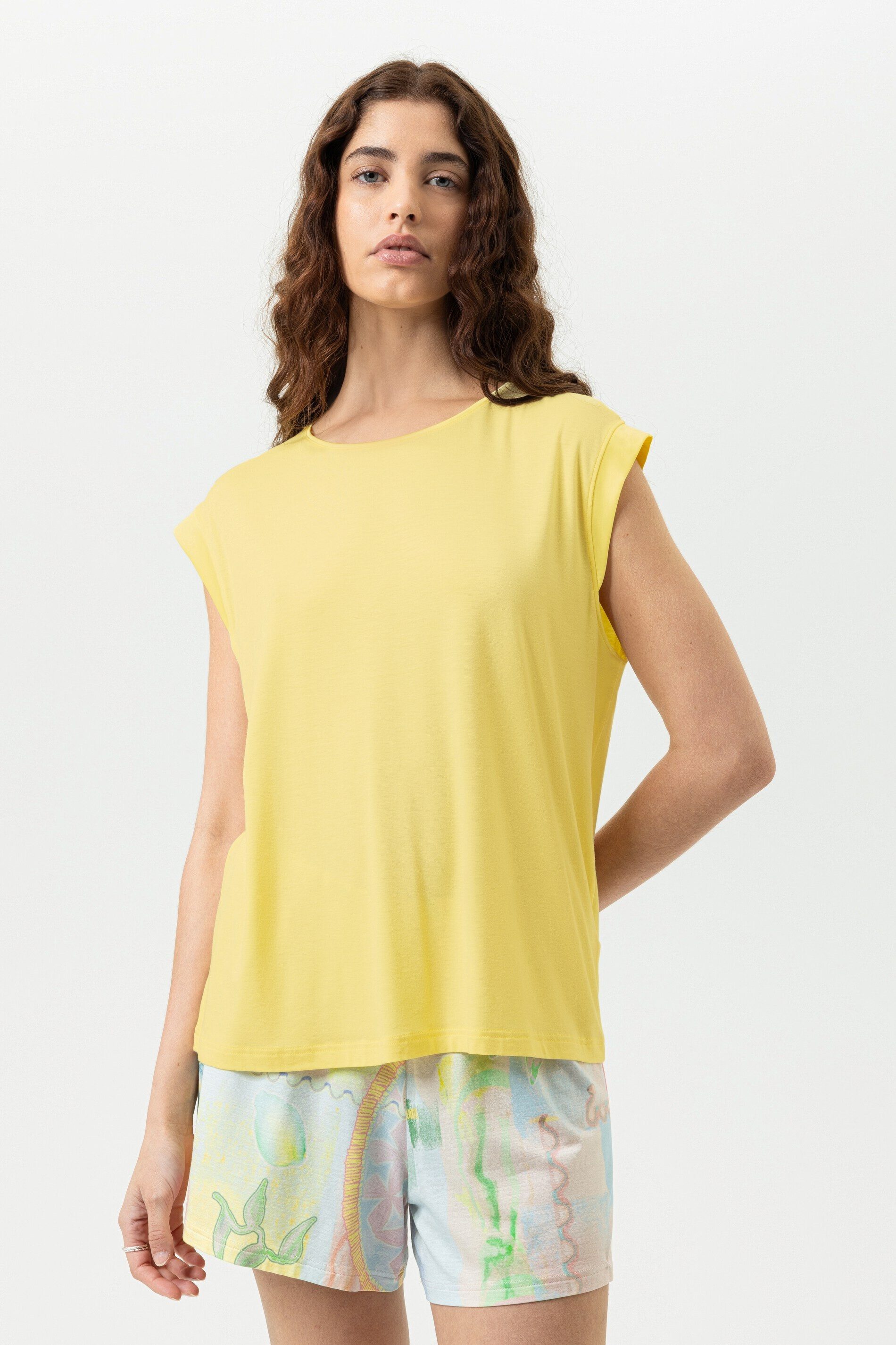 Mey Pyjamaoberteil Mey T-Shirt Serie Pure Chic Uni T-Shirt (1-tlg) Sleepshirt, zeitloses Design, Modal, Satin-Details