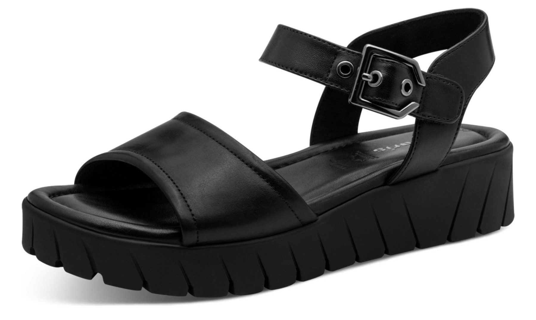 Tamaris 1-28216-46 003 Black Leather Sandale