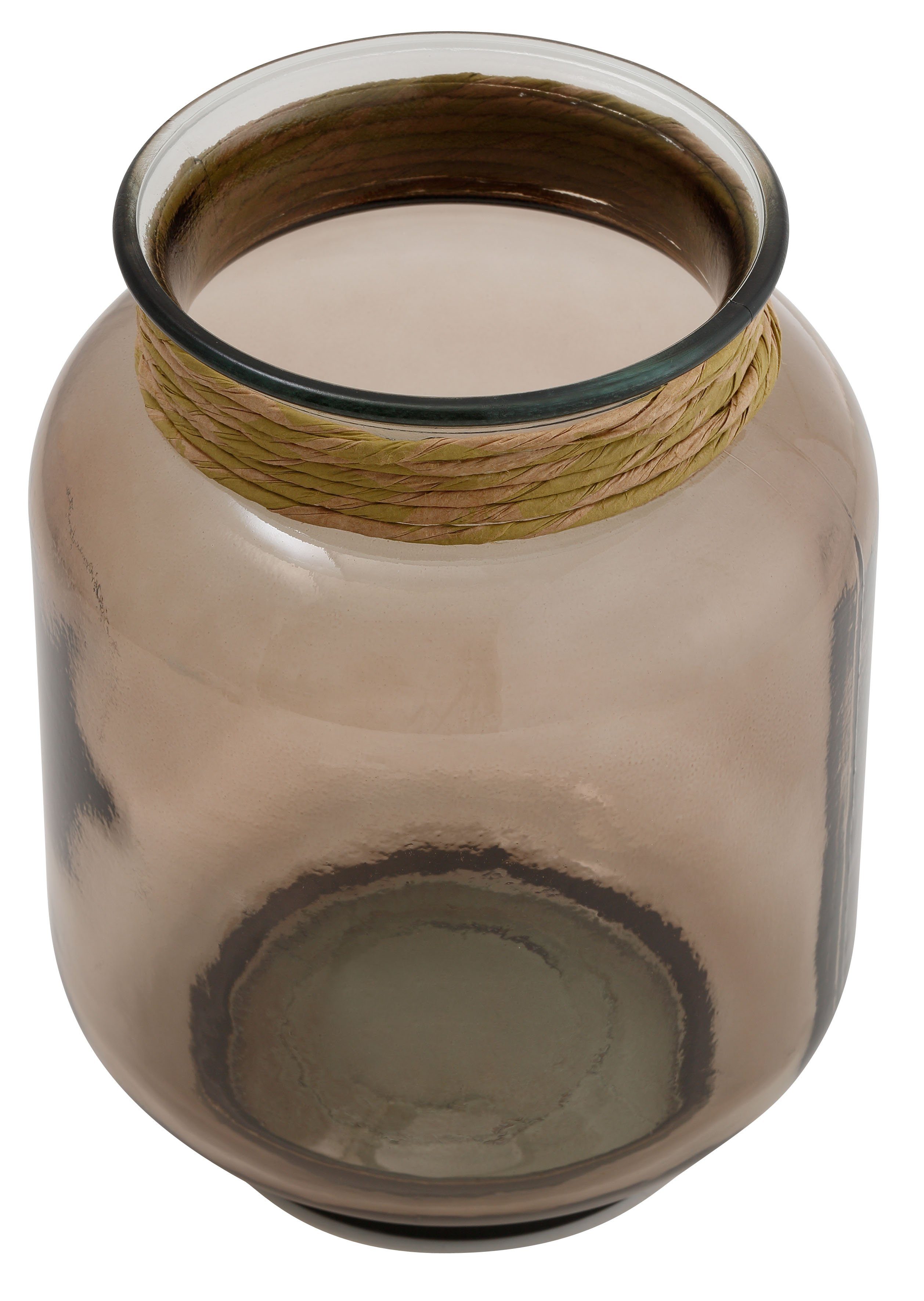 braun Beelia ca. St), 25 ca. OTTO recyceltem Tischvase Ø products cm, aus 20 (1 Höhe Glas, Dekovase, cm