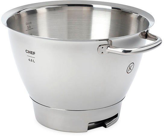 KENWOOD Küchenmaschinenschüssel Chef Titanium Edelstahl-Rührschüssel KAT711SS, Edelstahl, für alle Chef Titanium Küchenmaschinen der KVC7000 / 7300 / 7400 Serie