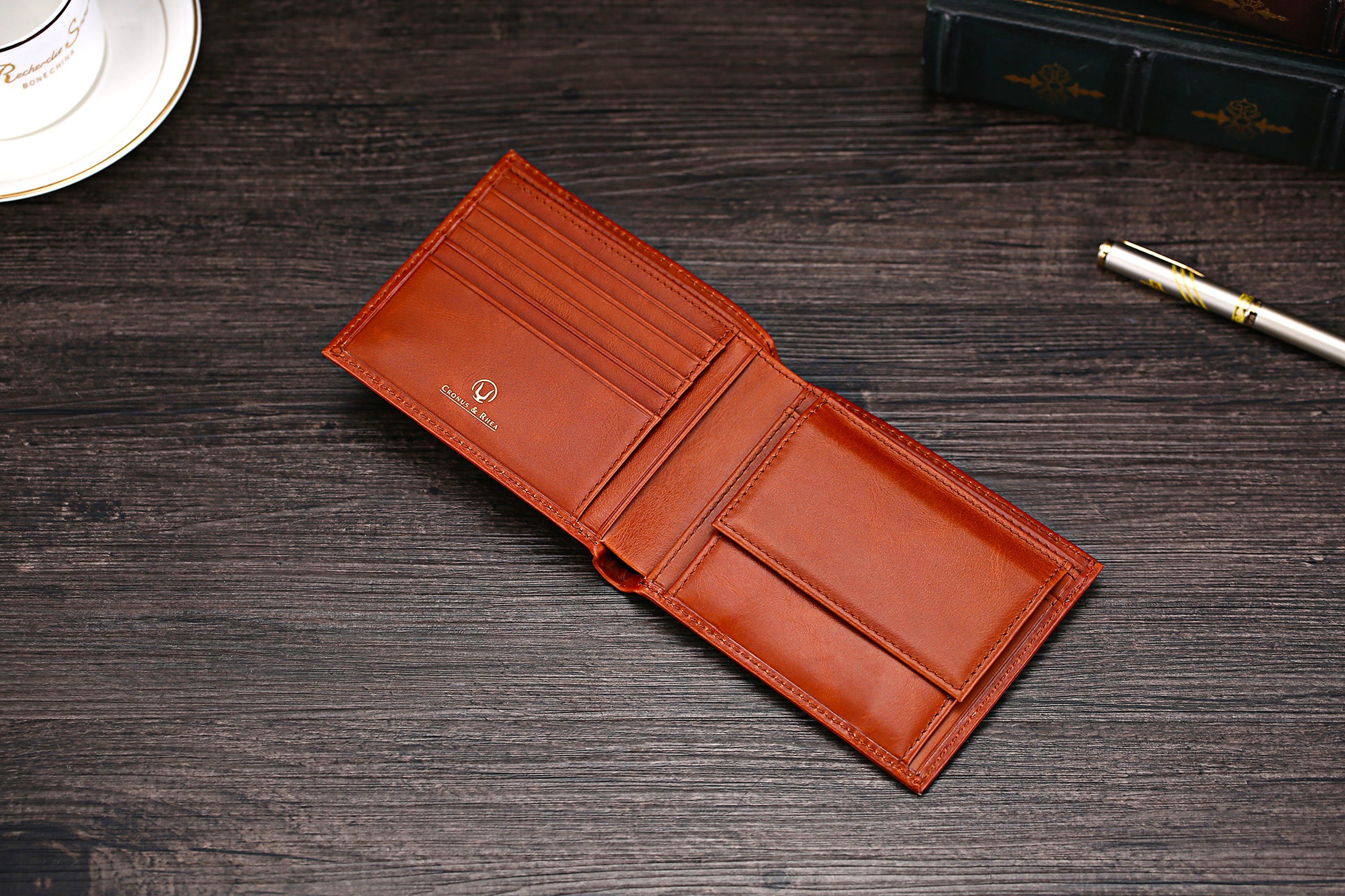 Cerbery Geldbörse Cronus & Rhea - Luxus Geldbörse mit Münzfach aus Leder (P günstig online kaufen