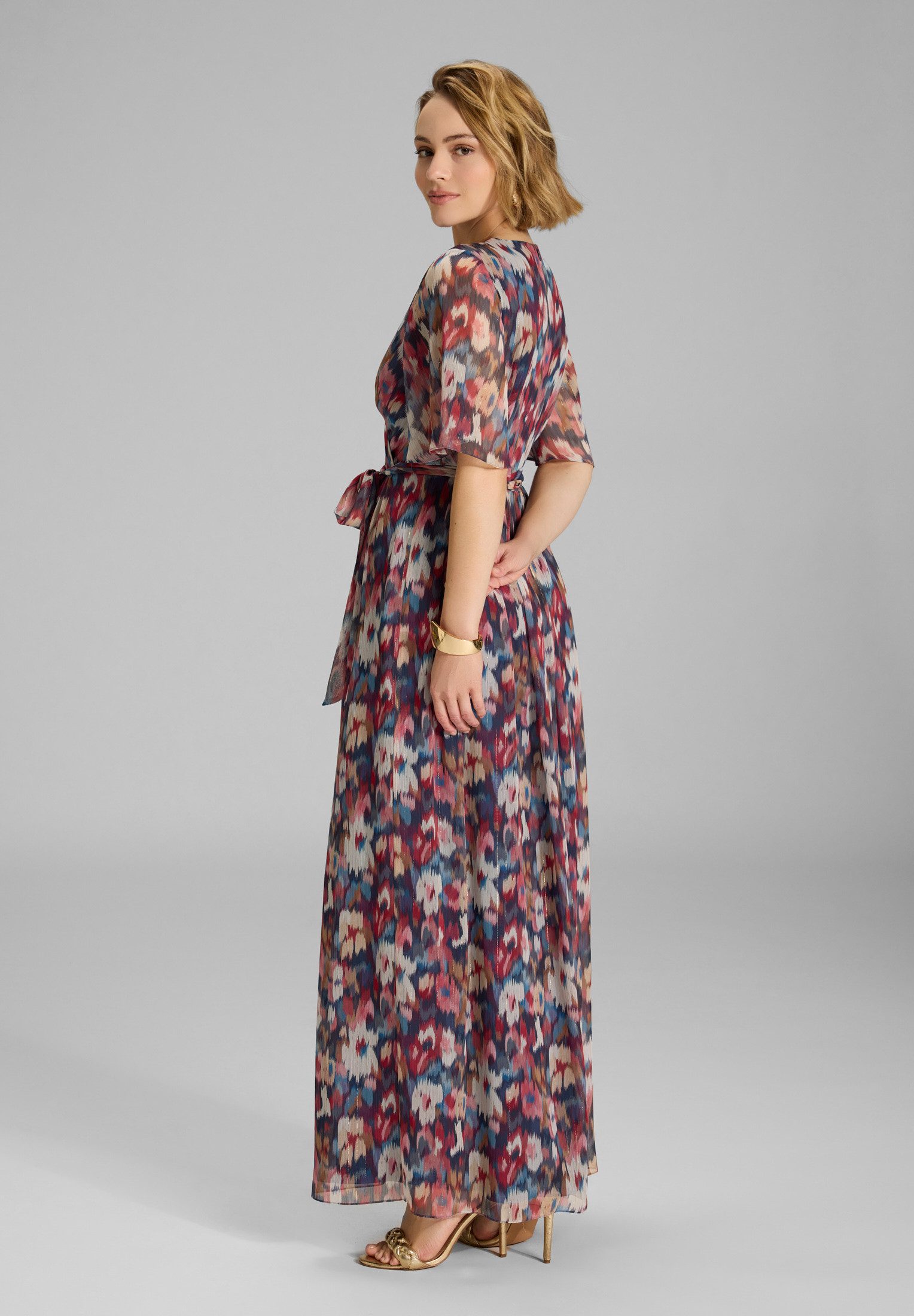 SWING Maxikleid Taillierter Schnitt mit fließendem günstig online kaufen