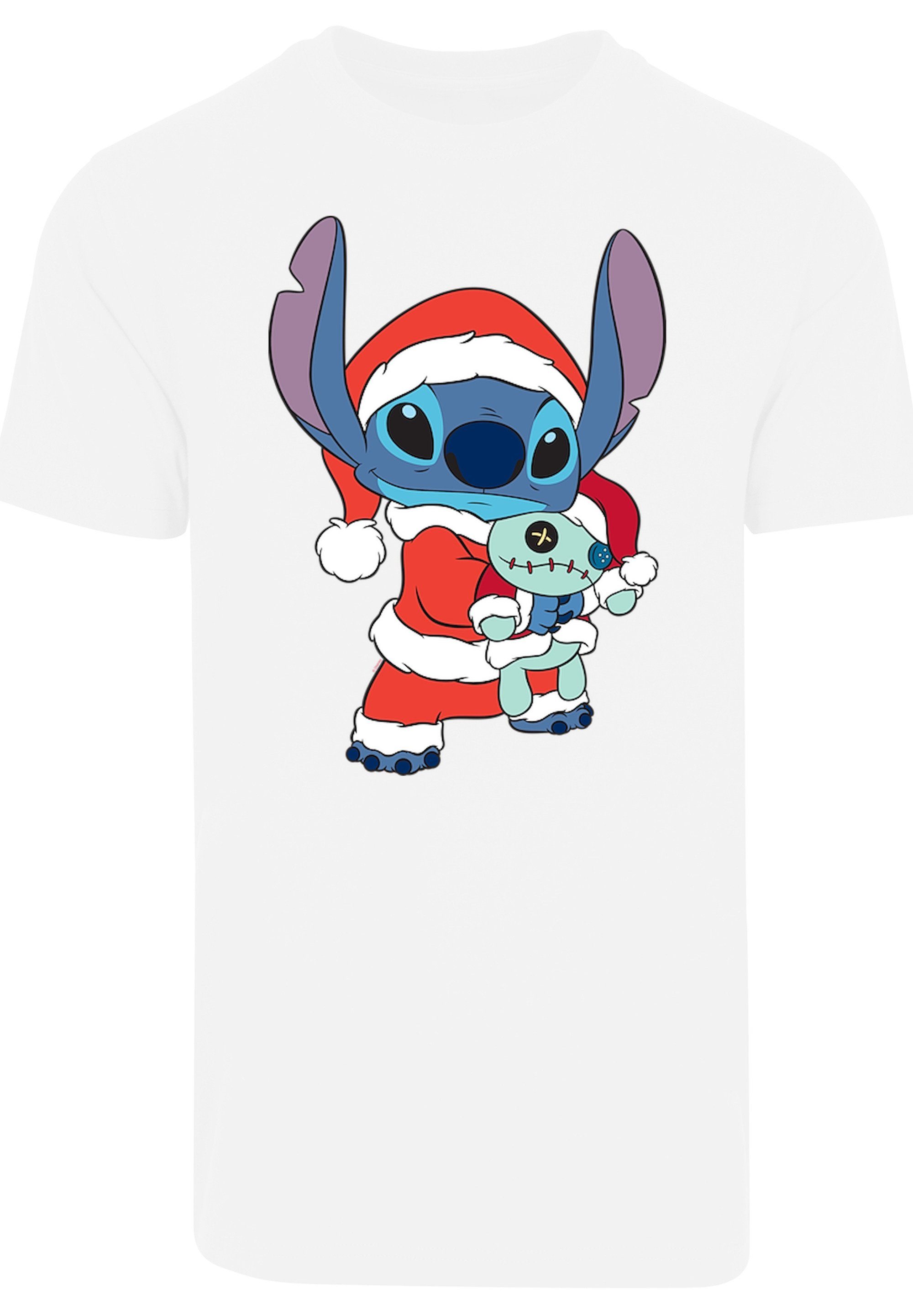 T-Shirt & Disney F4NT4STIC Print Christmas weiß Lilo Stitch