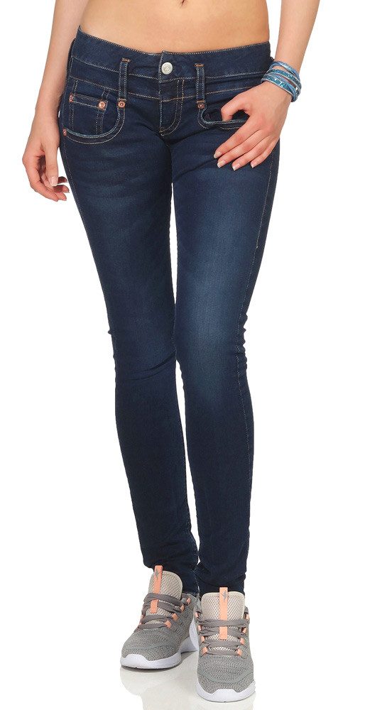 Herrlicher Slim-fit-Jeans Pitch slim Reused Denim dull