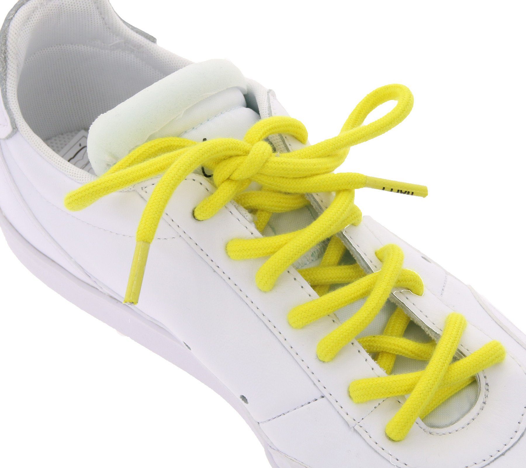 Tubelaces Schnürsenkel TubeLaces Schuhe Schnürsenkel farbenfrohe Schuhbänder Schnürbänder Happy Gelb