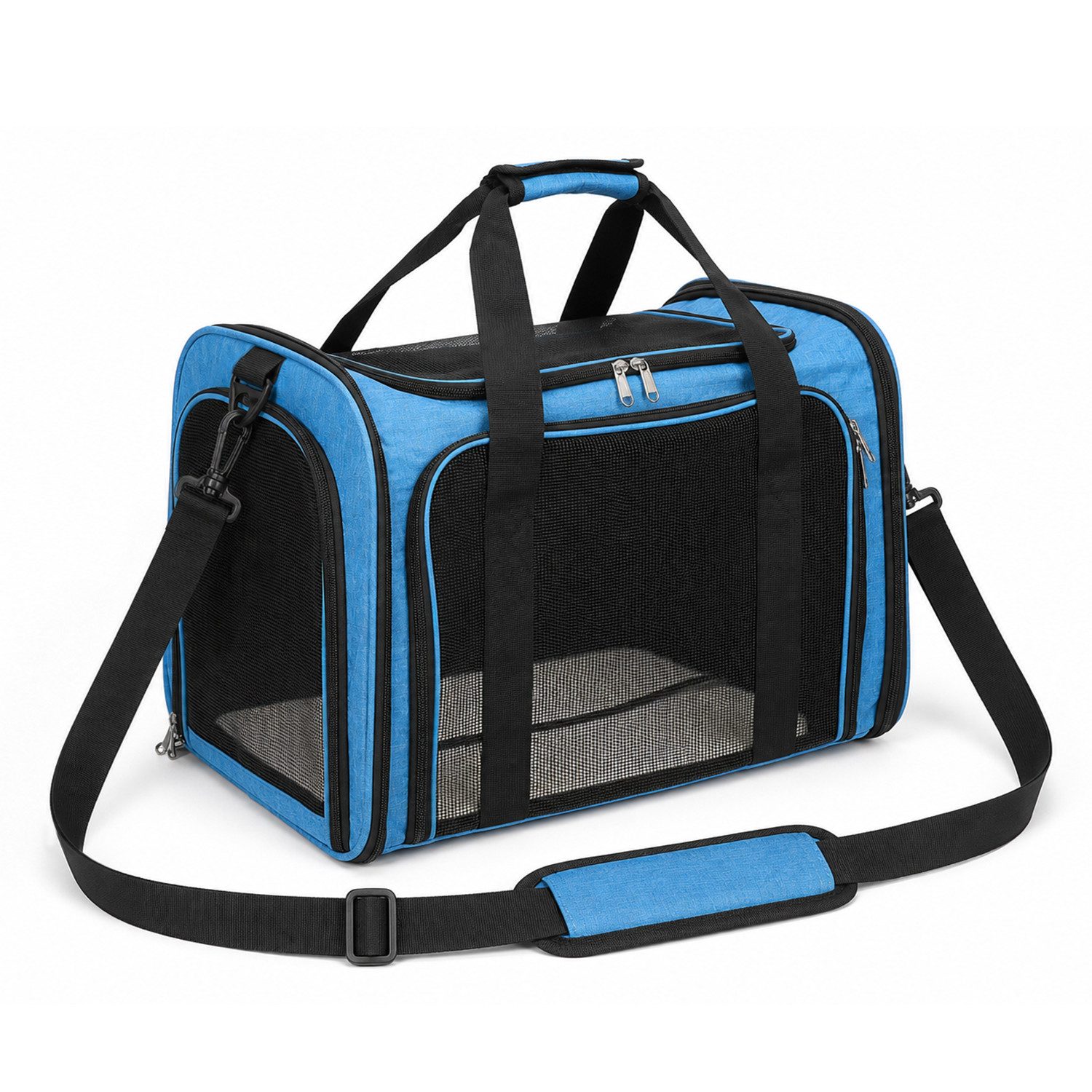 OSTWOLKE Tiertransporttasche Transporttasche für Katze Hund, Transportbox Katzentasche Hundebox bis 6 kg, faltbar, tragbar