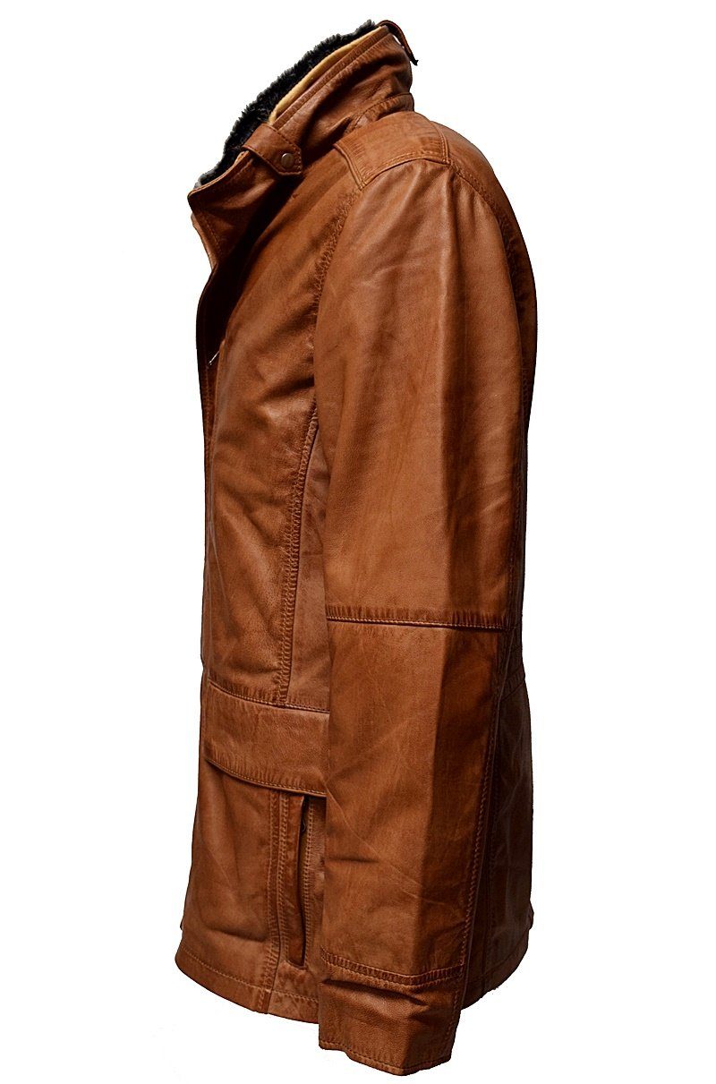 Zimmert Leather Lederjacke Eddi Parka, Westeneinsatz herausnehmbar, Cognac günstig online kaufen