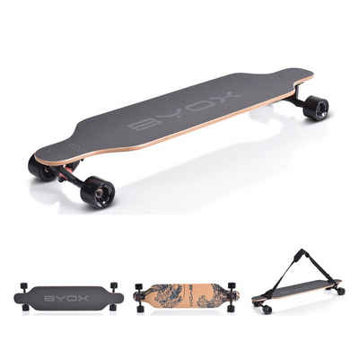 Byox Skateboard Kinder Skateboard Longboard 41", PU Rollen, ABEC-11, Gurt, bis 100 kg