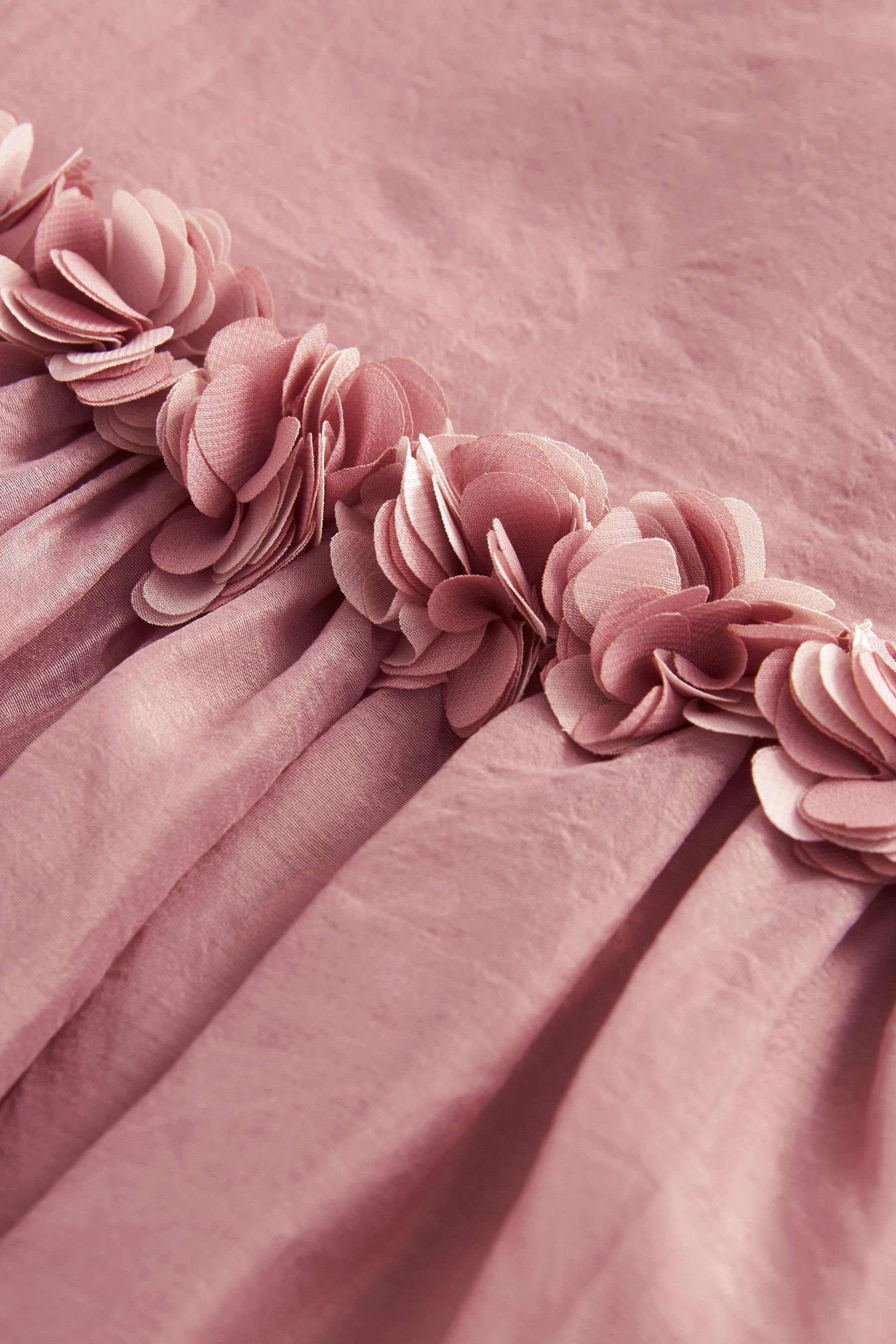 Next Partykleid Blumen besondere Pink mit für Kleid Rose Anlässe (1-tlg)