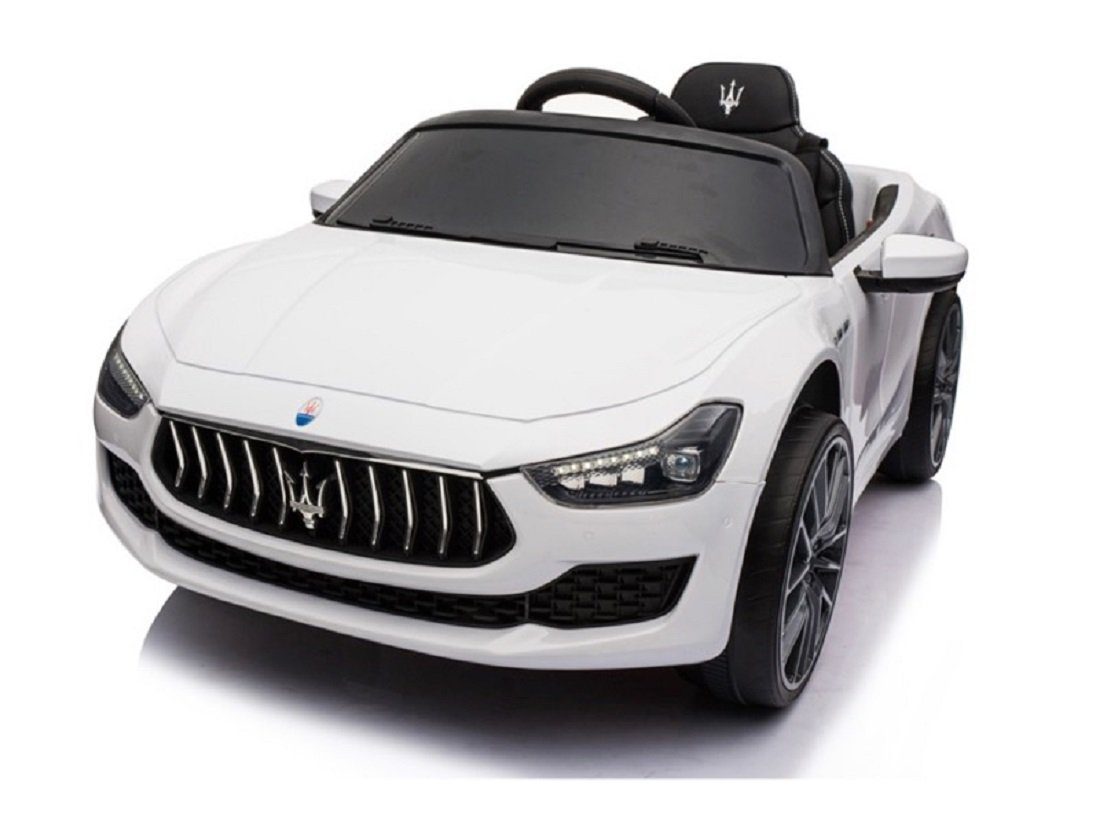 Elektro-Kinderauto Maserati Ghibli, 12V zwei Motoren, Fernbed weiss