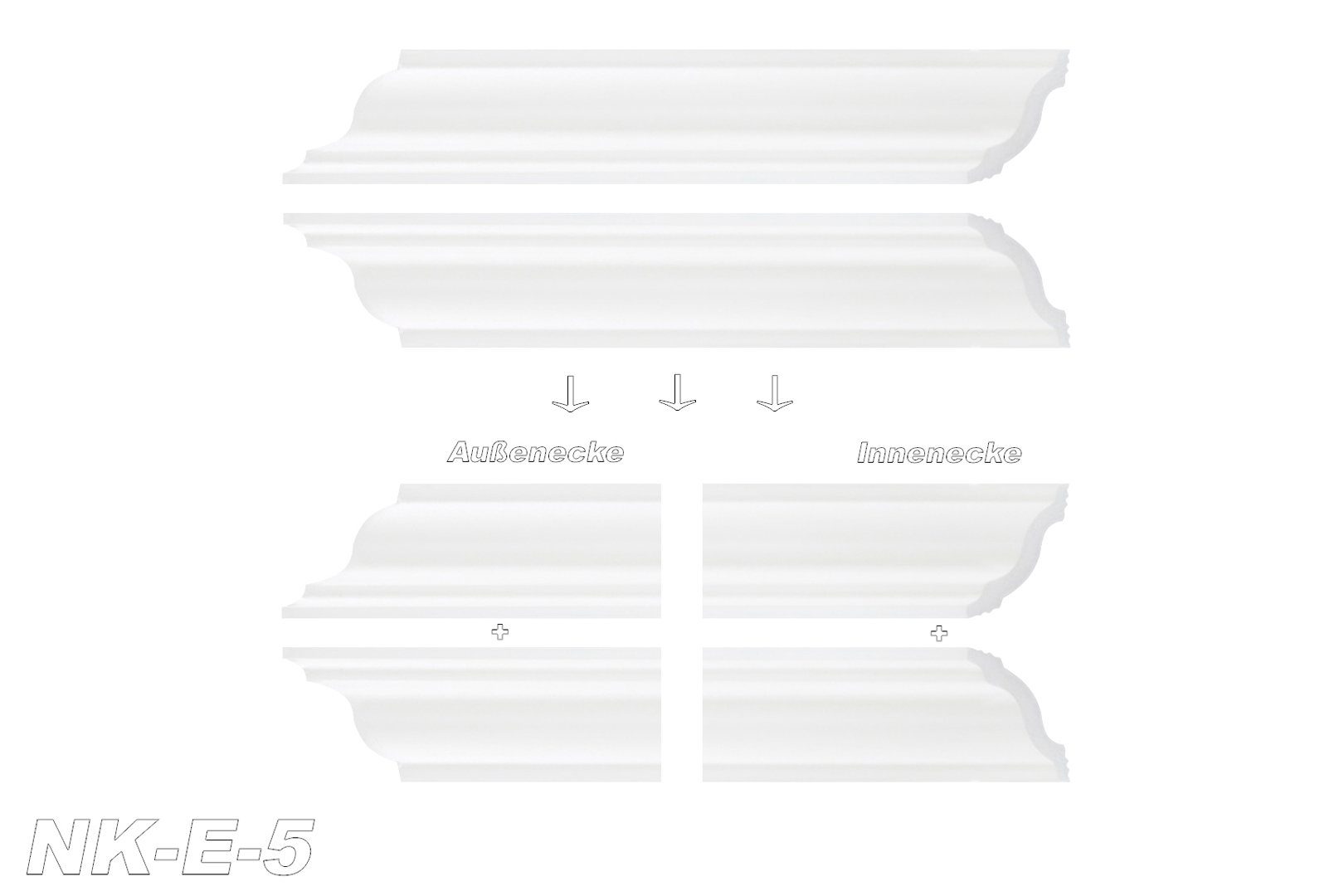 marbet design Stuckleiste E-5, Innen- & Außenecke (1 Stück), XPS Styropor w günstig online kaufen