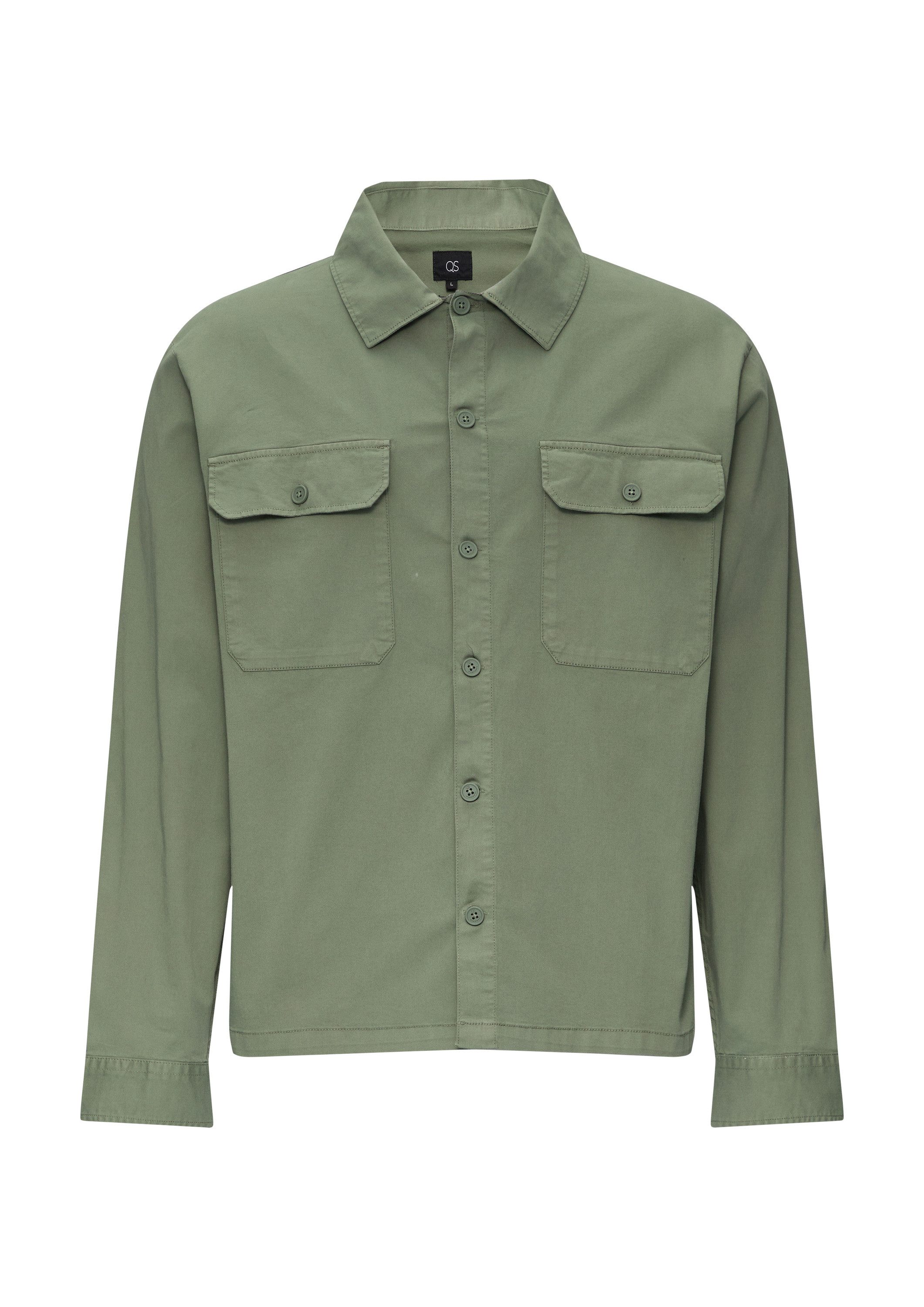QS Hemdjacke Hemd Overshirt aus Baumwollstretch im Relaxed Fit günstig online kaufen