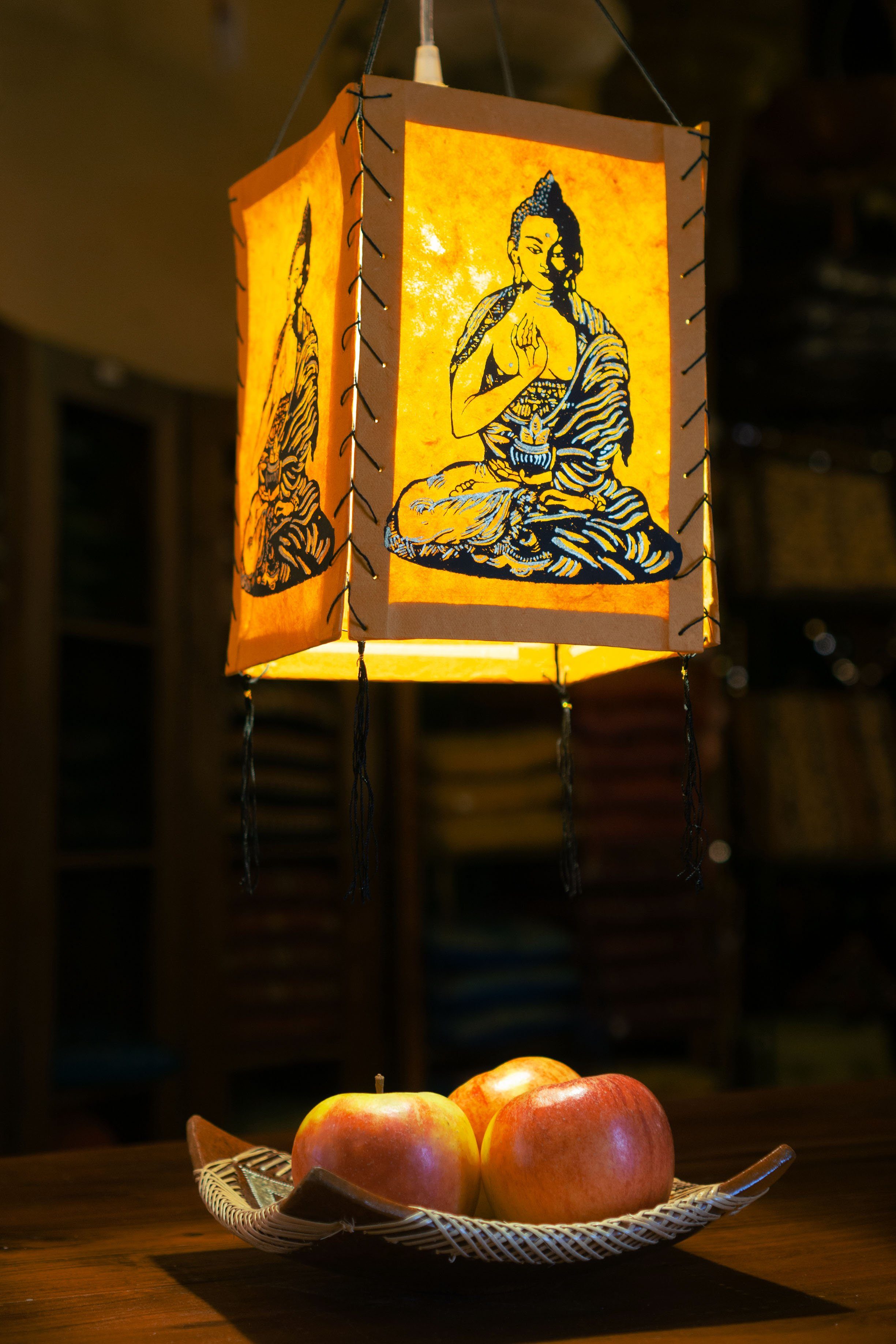 Guru-Shop Lampenschirm Lokta Papier Hänge Lampenschirm, Deckenleuchte..