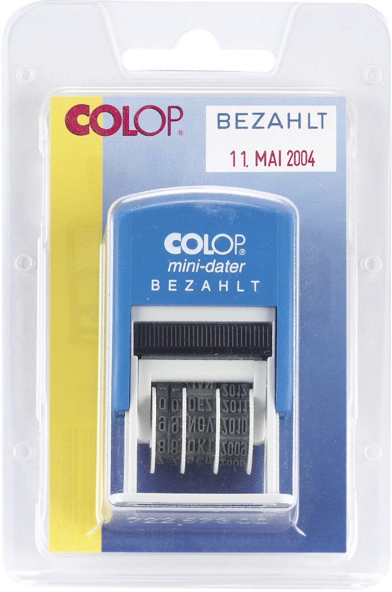 Stempel Selbstfärbestempel Mini Dater 160 BEZAHLT