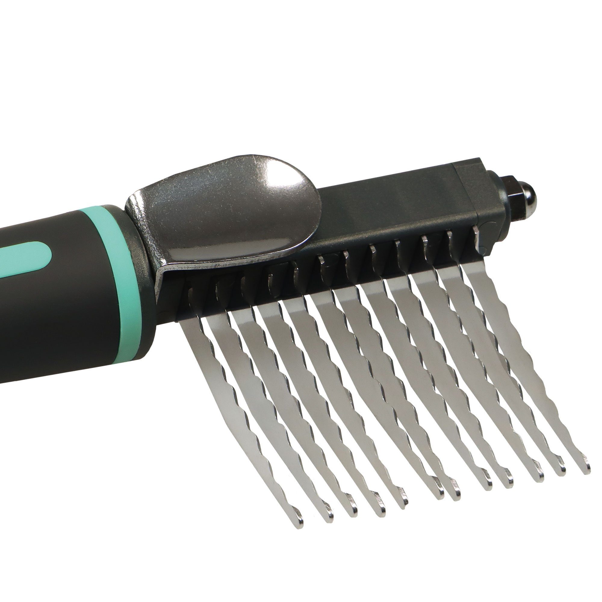 Zolux Fellentwirrer Hunde Entfilzerkamm 12 Klingen, Metall, Entfernt verfilzte Unterwolle und glättet das Haar