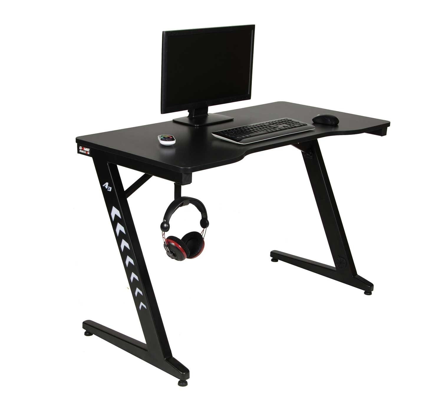 Duo Collection Gamingtisch Game-Rocker, Breite 120 cm, LED-RGB Beleuchtung,  inkl. LED-Beleuchtung mit Fernbedienung