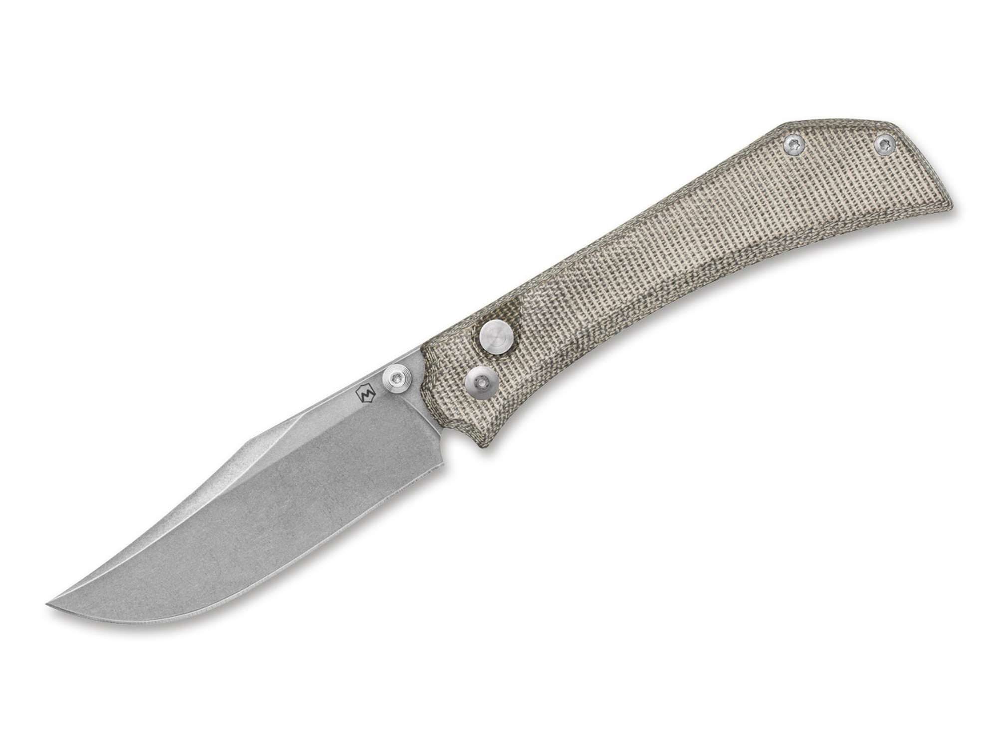 Mercury Taschenmesser Mercury Amon Elmax Green Canvas Micarta