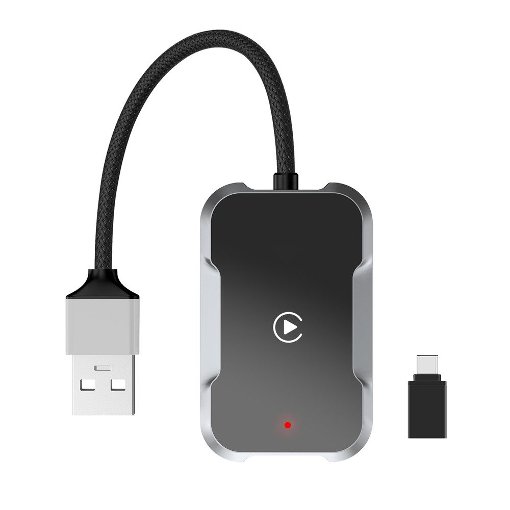 TUWENA Carplay Wireless Adapter USB C/A for iPhone, Plug&Play, iPhone iOS 10+ Adapter, Superschnelle von Wired Car Play auf Wireless, Stabiler & Keine Latenz