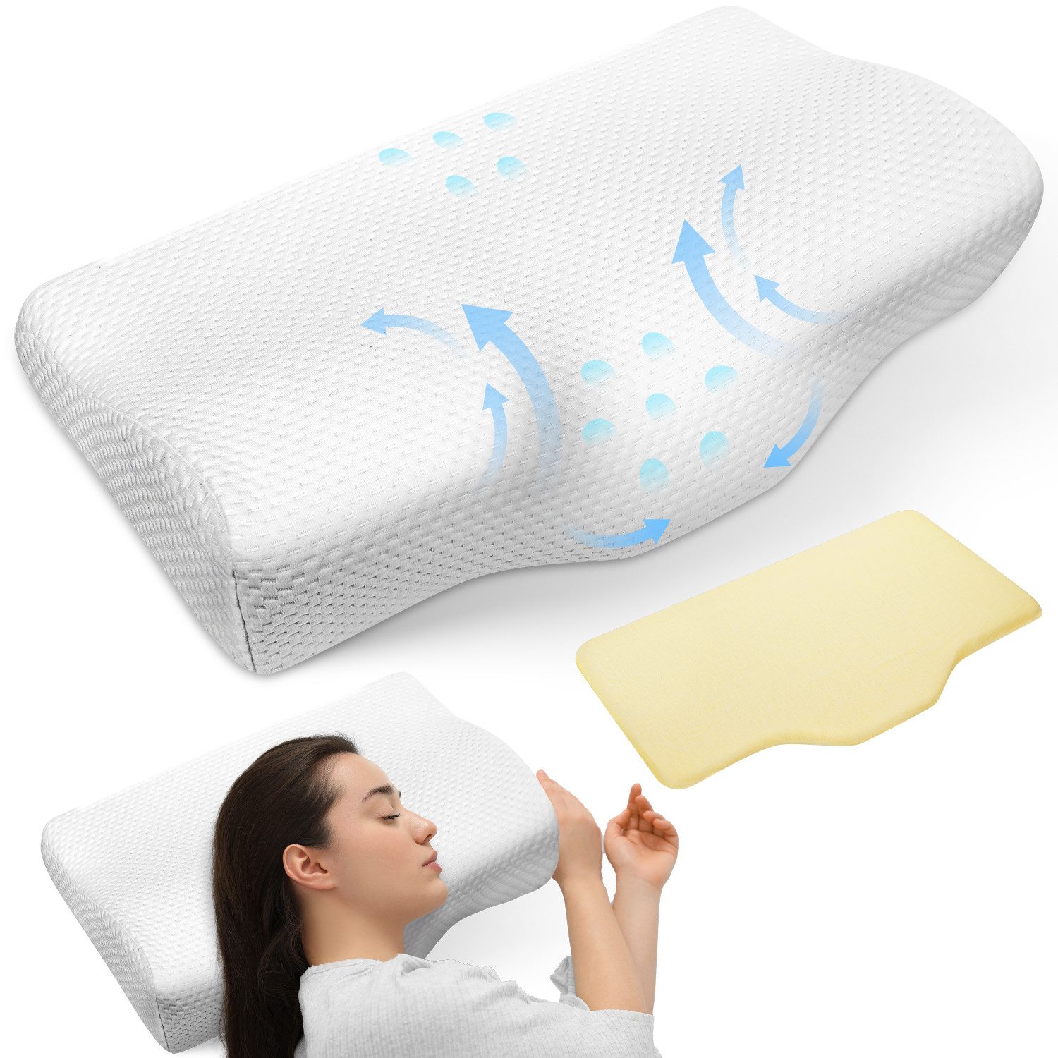 Simloveve Nackenstützkissen-Set Seitenschläferkissen,Ergonomisches Nackenst günstig online kaufen