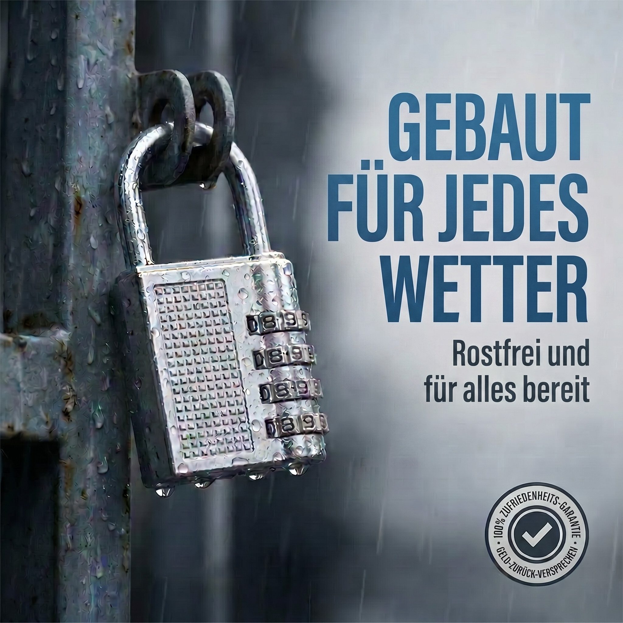 Goods+Gadgets Lenkrad-/Pedalsperre Zahlenbügelschloss Reiseschloss – 3-stelliges Zahlenschloss für Gepäck (Vorhängeschloss), 3-stelligem Zahlencode – Bild 5 von 5