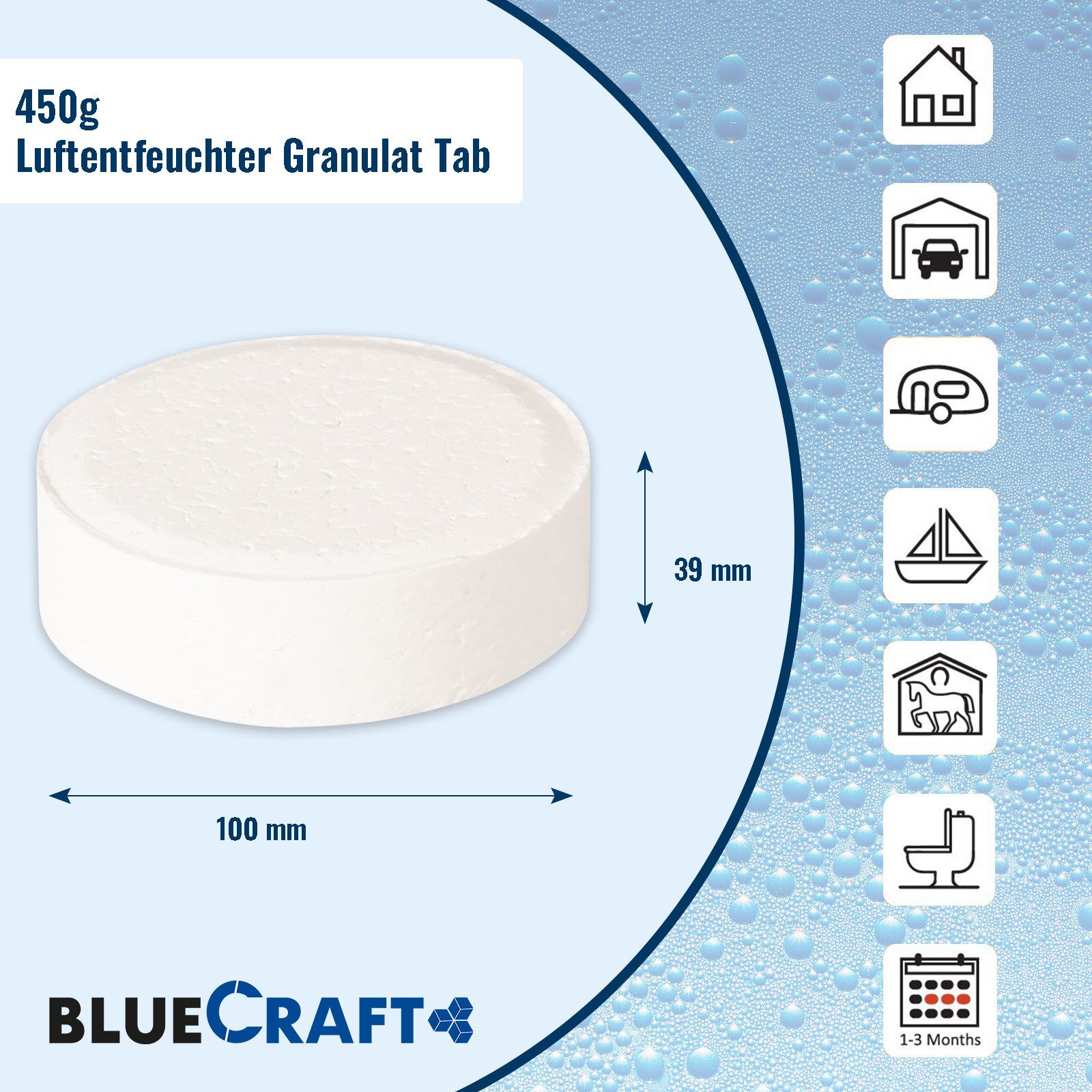 BlueCraft Luftentfeuchter Schlafzimmer Wohnung Nachfüller gegen Schimmel Na günstig online kaufen