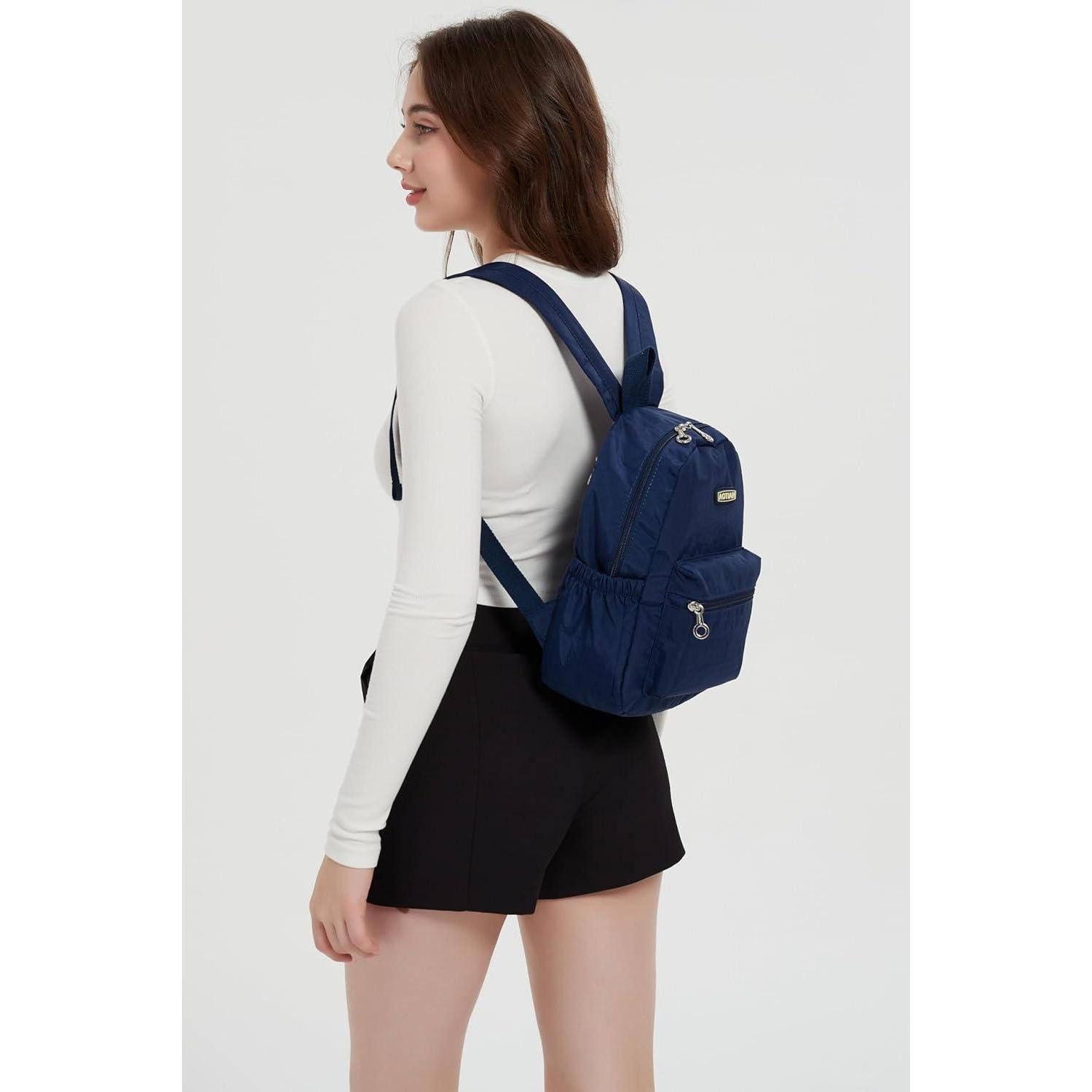 LuxusKollektion Minirucksack Rucksack Damen Mini Leicht Schultertasche Daypack 7L Blau