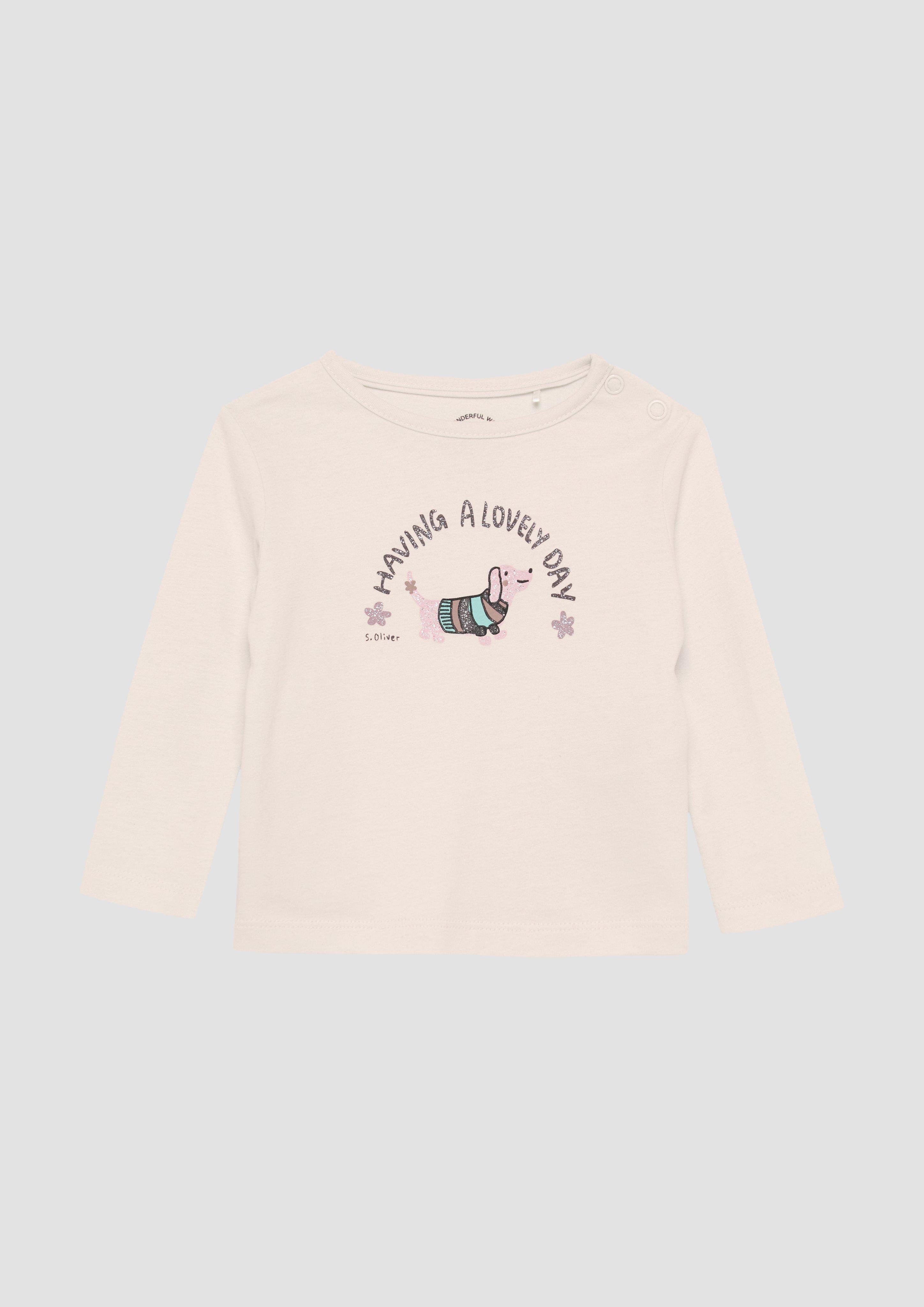 Langarmshirt Langarmshirt mit Glitzerprint