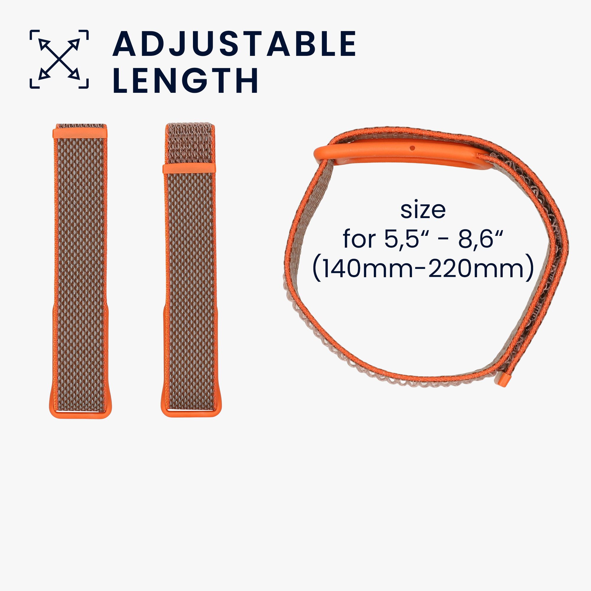 kwmobile Smartwatch-Armband Armband für Google Fitbit Air, Nylon Fitnesstracker Sportarmband Band - Innenmaße von – Bild 5 von 5