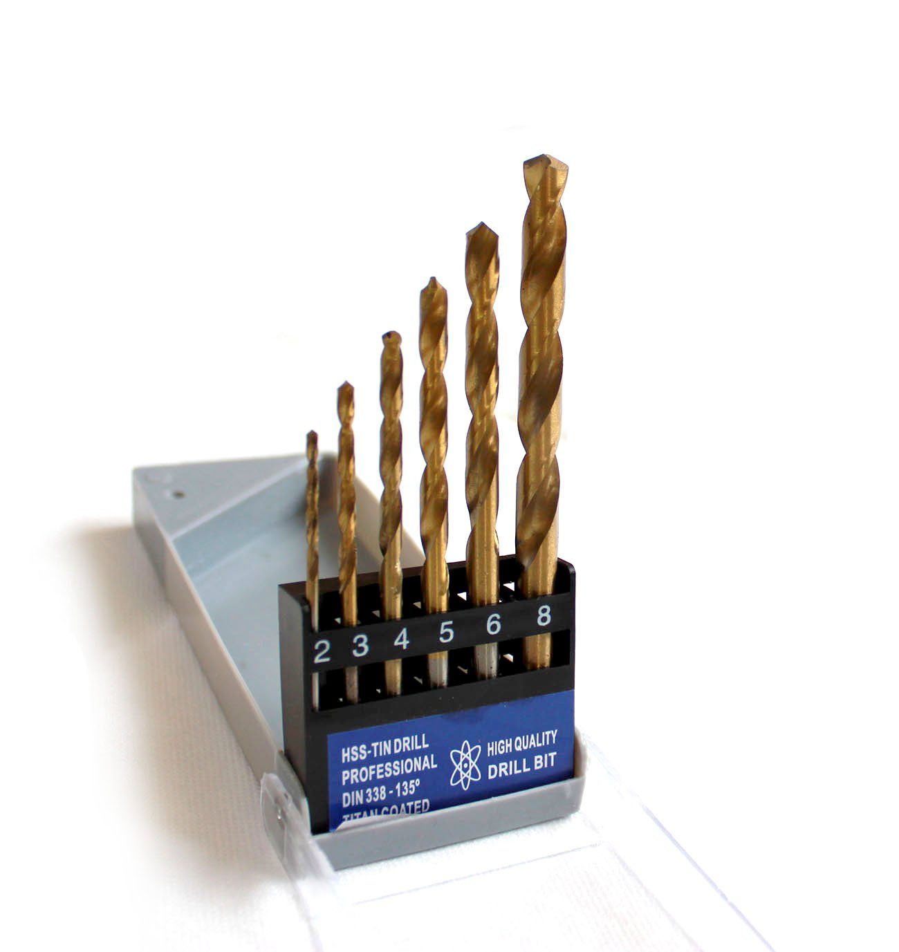 VaGo-Tools Betonbohrer VaGo Bohrer Bohrersatz HSS 2-8mm 6tlg