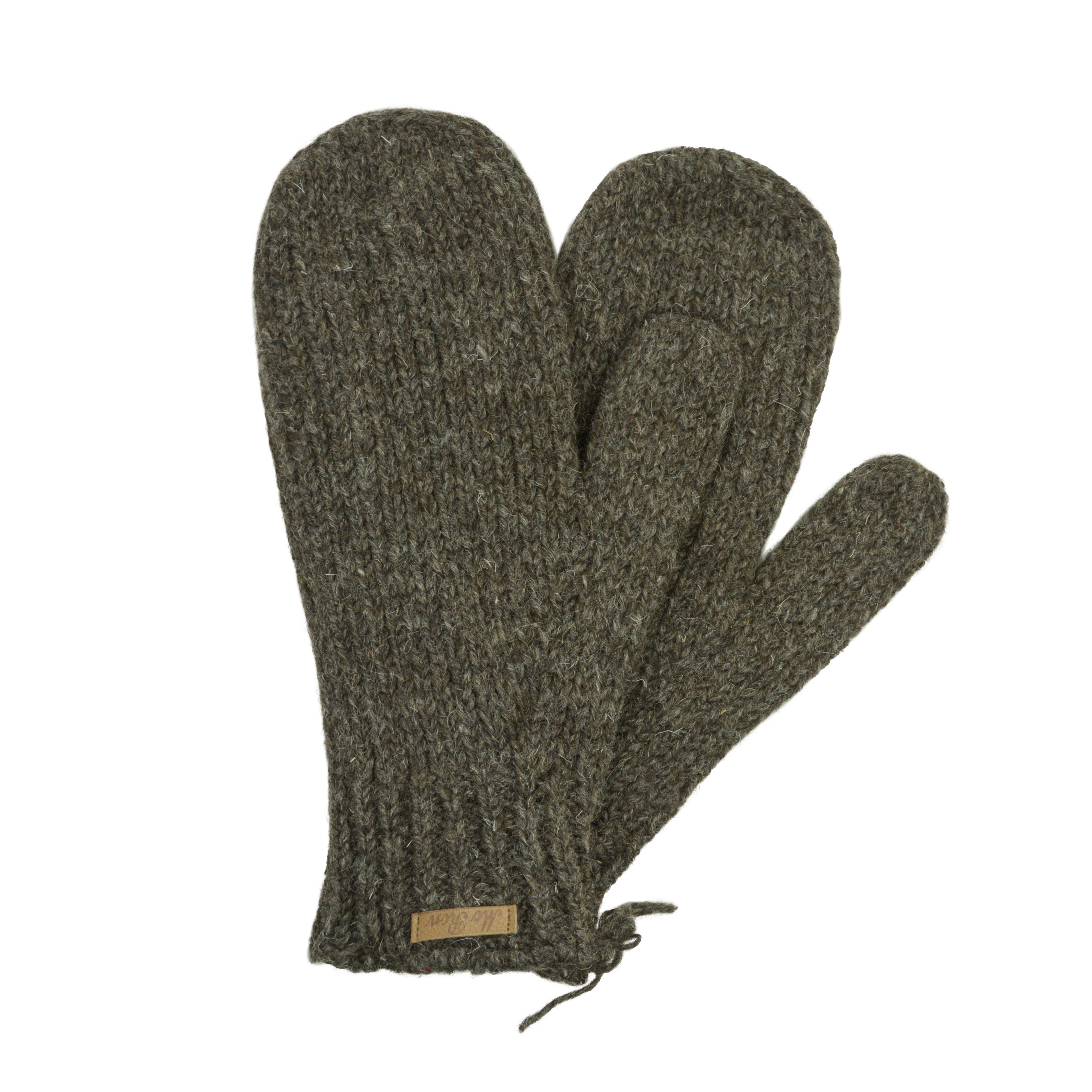 McRon Варежки Gestrickte Варежки in großer Grösse "Modell Valero" hoher Schurwollanteil