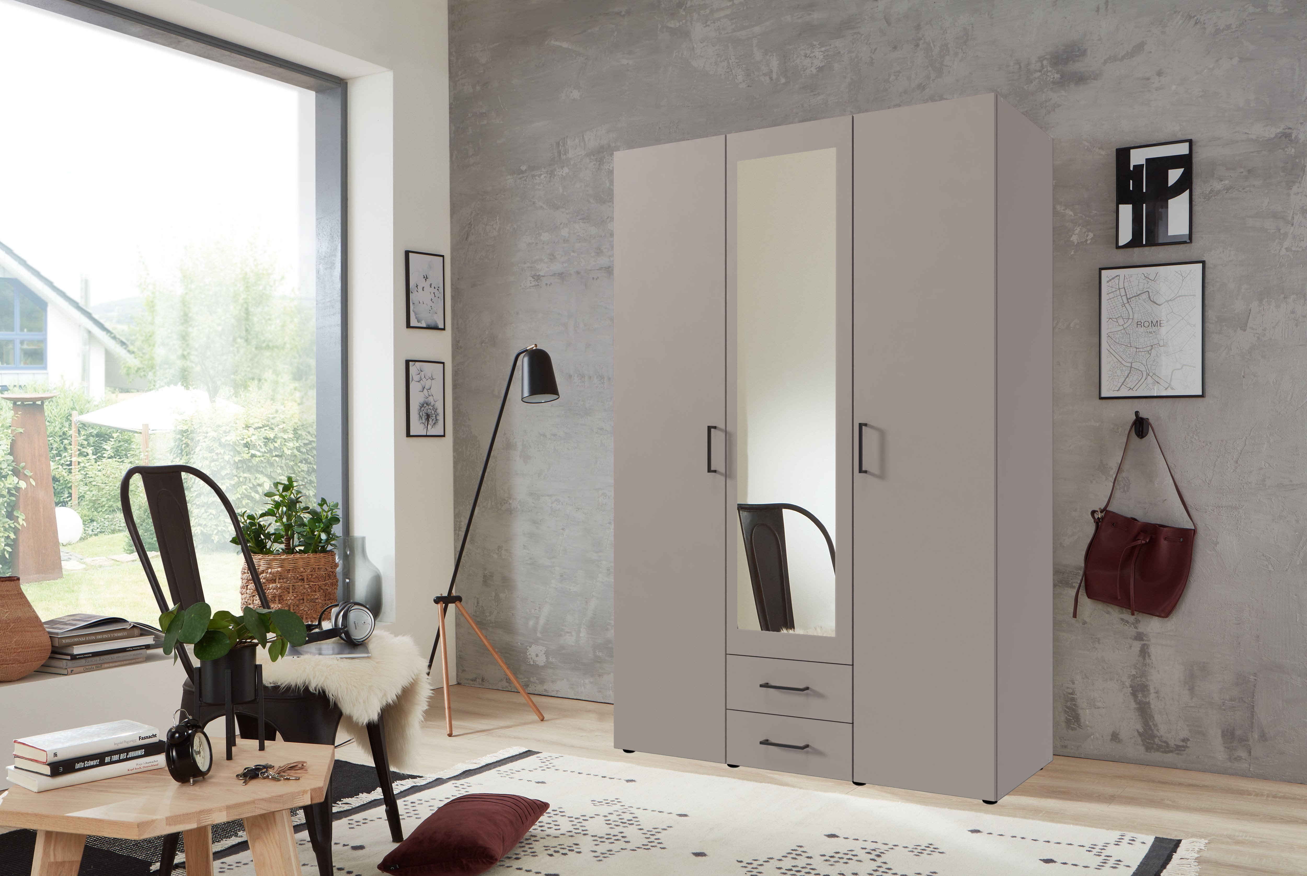 Wimex Drehtürenschrank "Mugano", (mit langen oder kurzen Griffen aus Metall günstig online kaufen